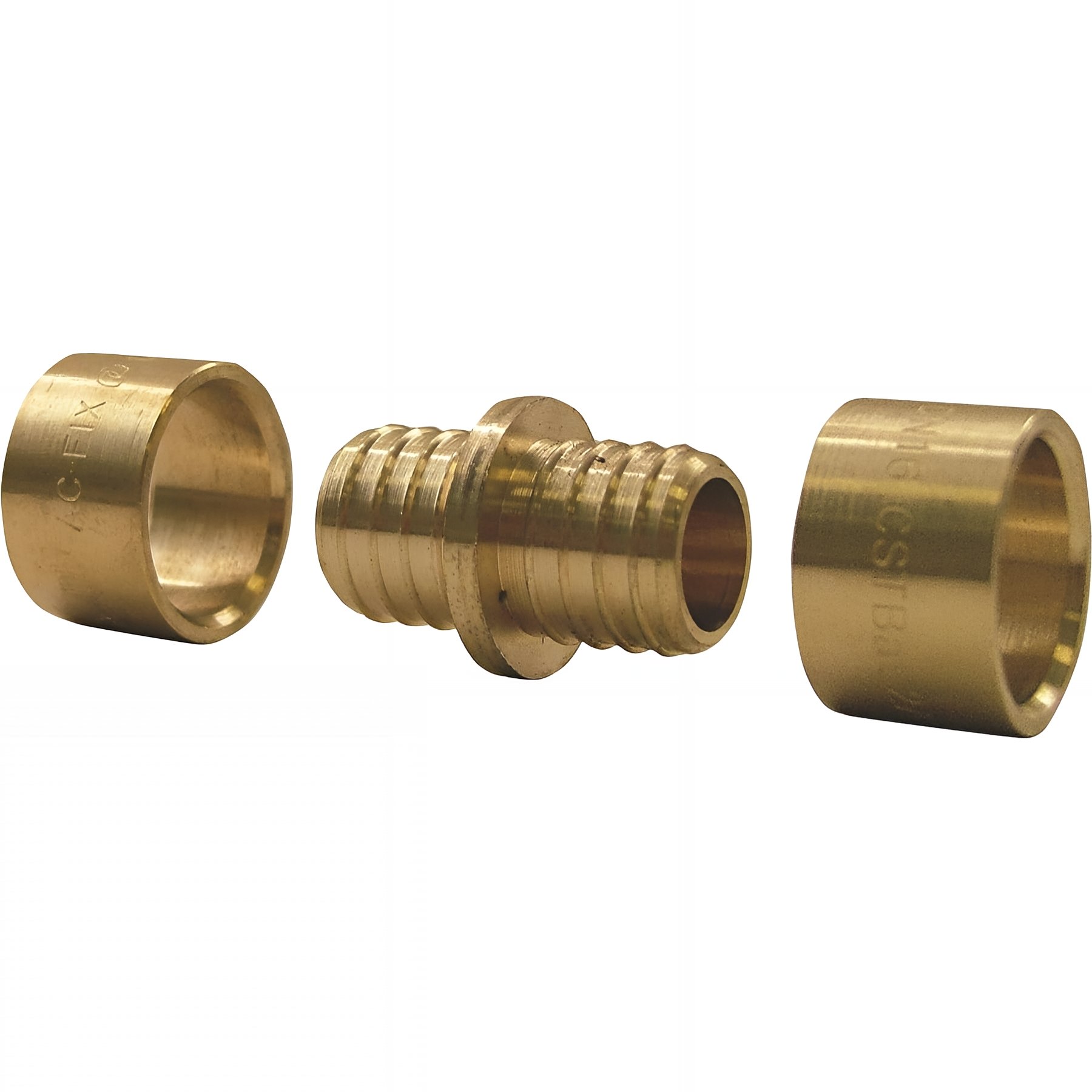 PACK de 10 raccords union a glissement egal tout laiton pour tube PER diamètre 20