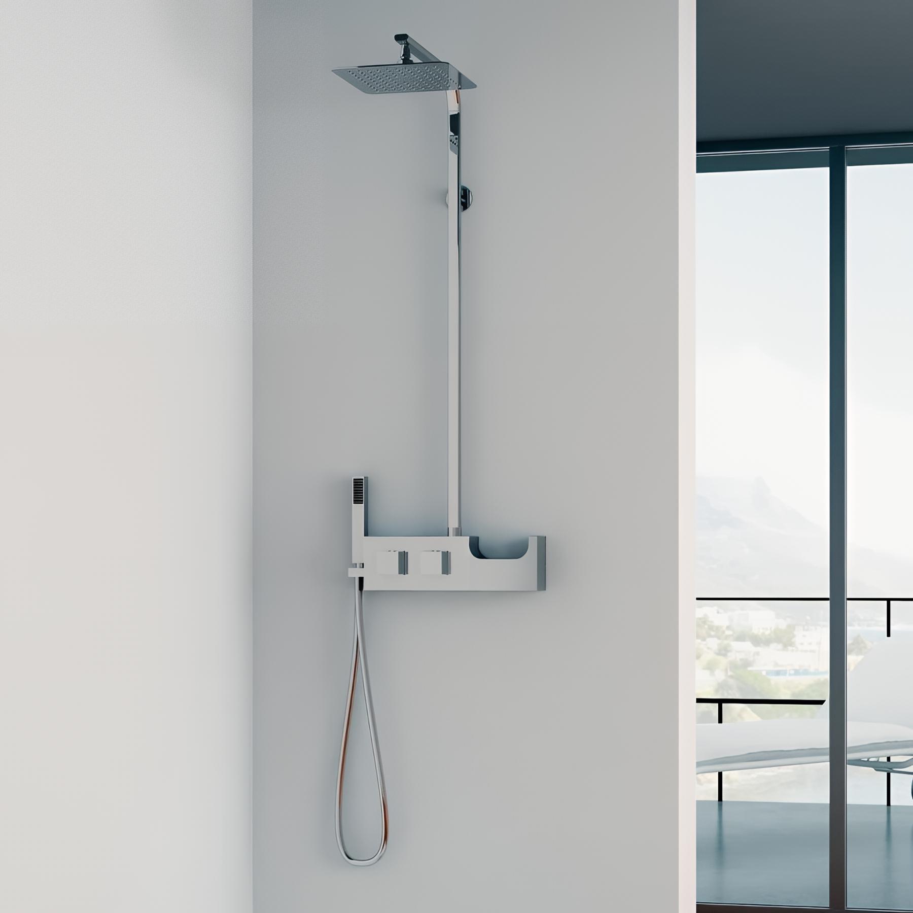 Colonne de douche aquachrome thermostatique chromé