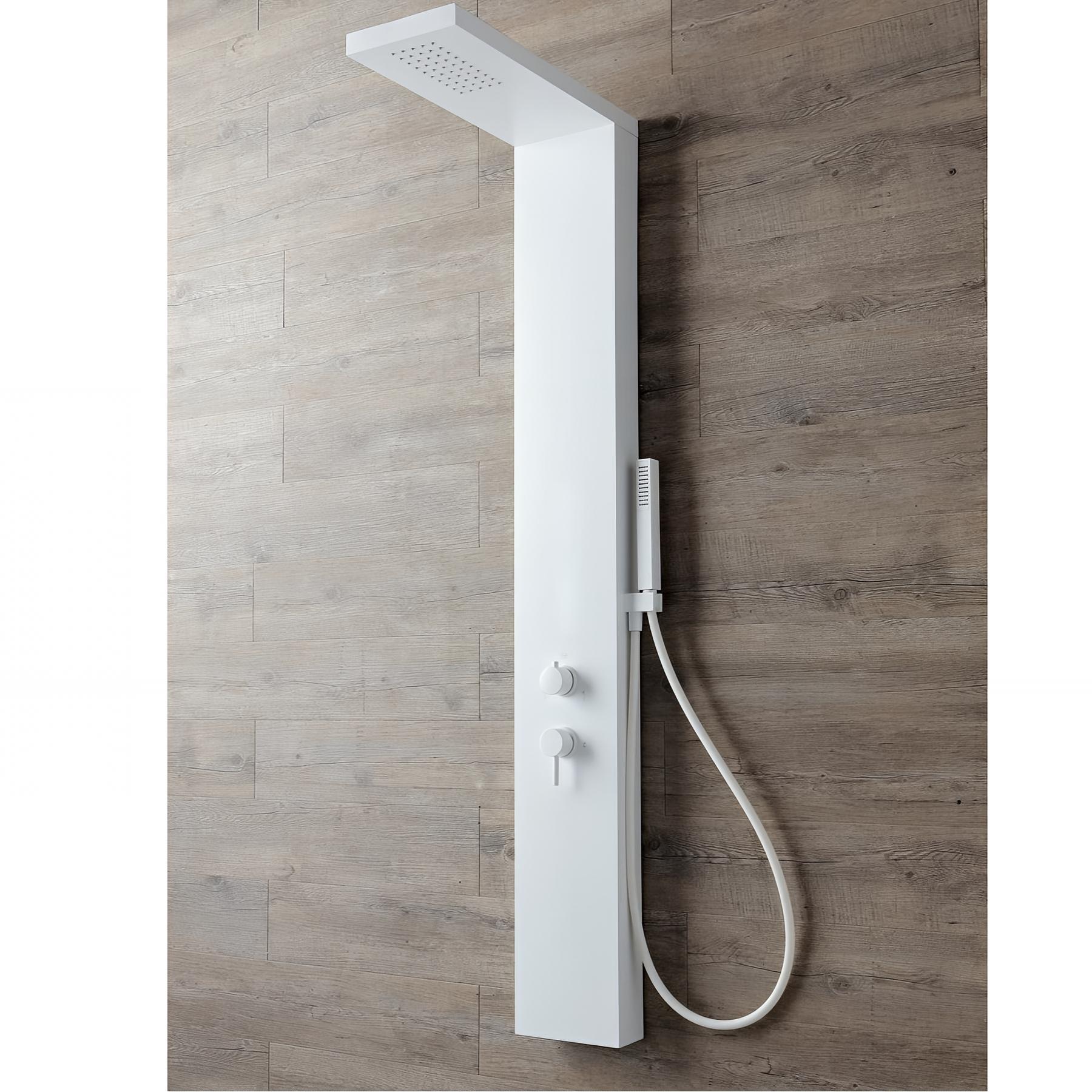 Colonne de douche aquastyle thermostatique blanc mat