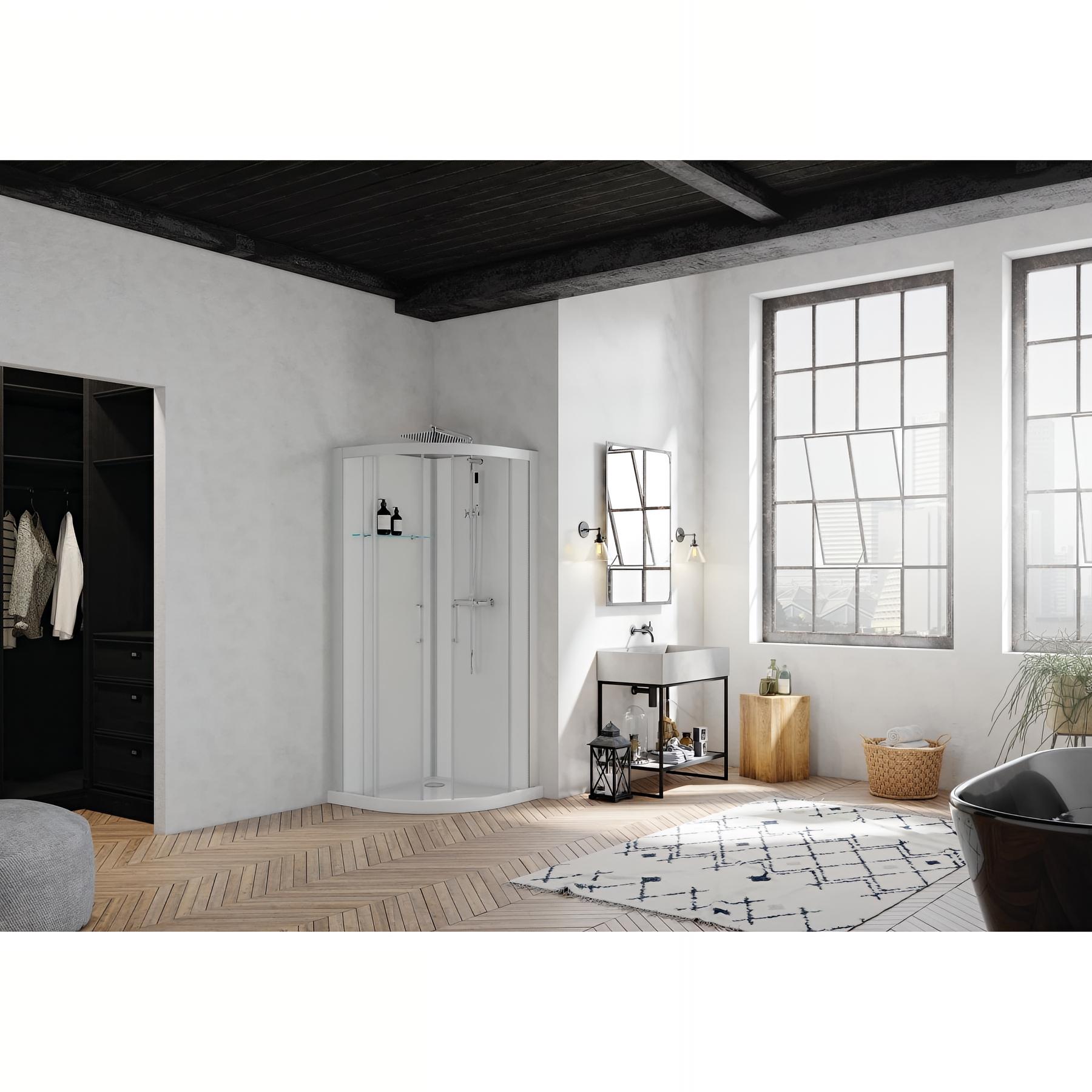 Cabine de douche brooklyn r90 portes coulissantes 90x90cm