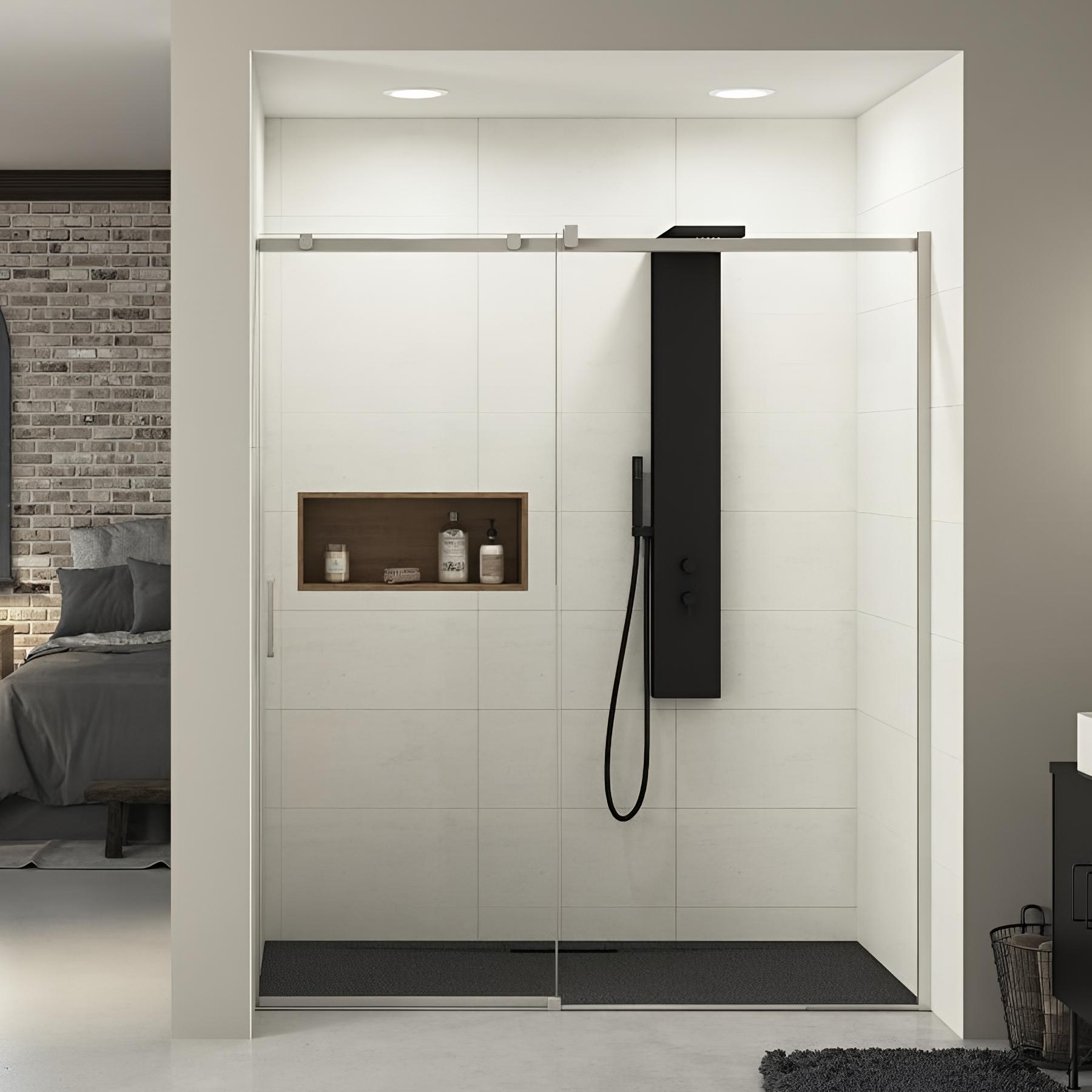 Porte de douche ekinox c + f partie fixe à droite 160 cm