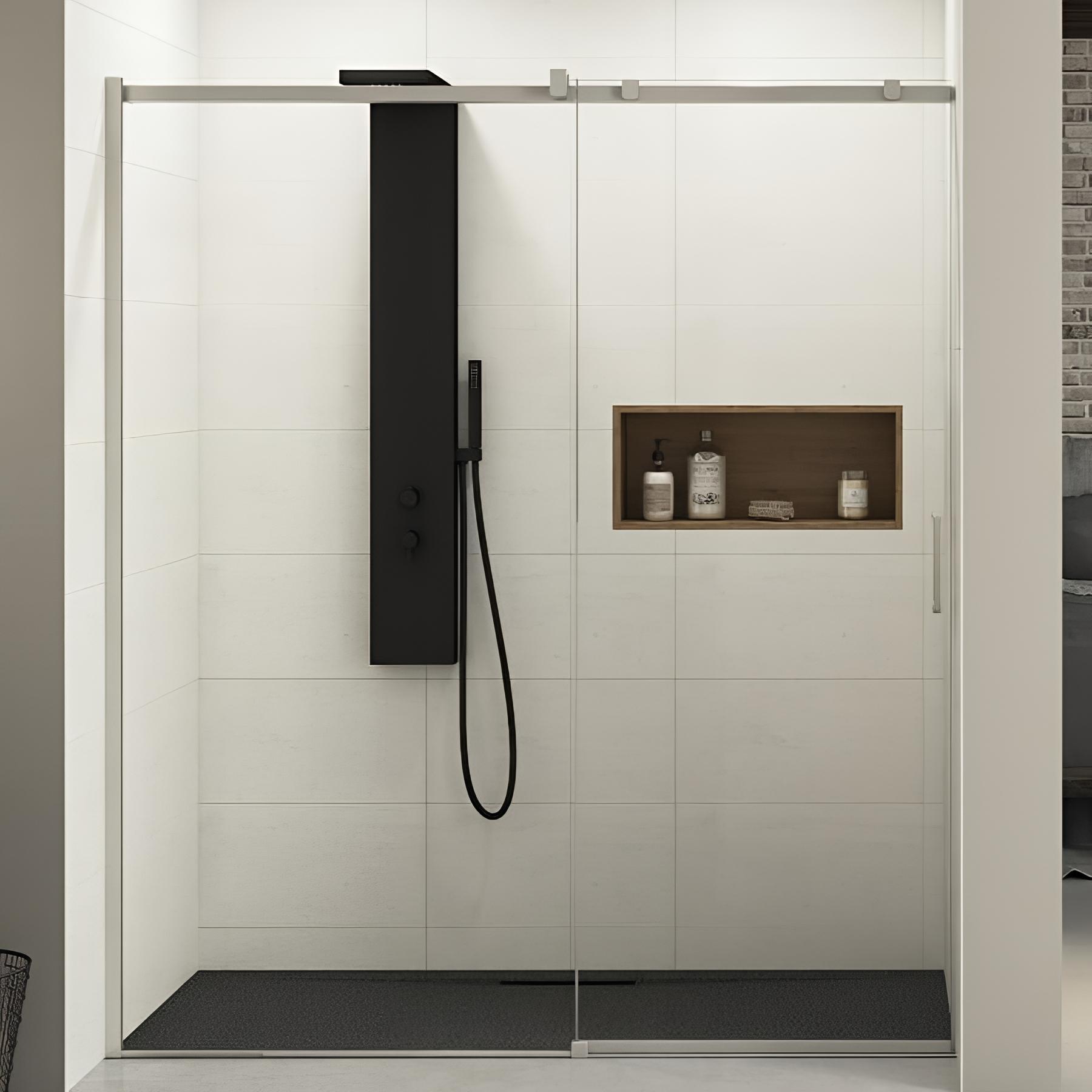 Porte de douche ekinox c + f partie fixe à gauche 160 cm