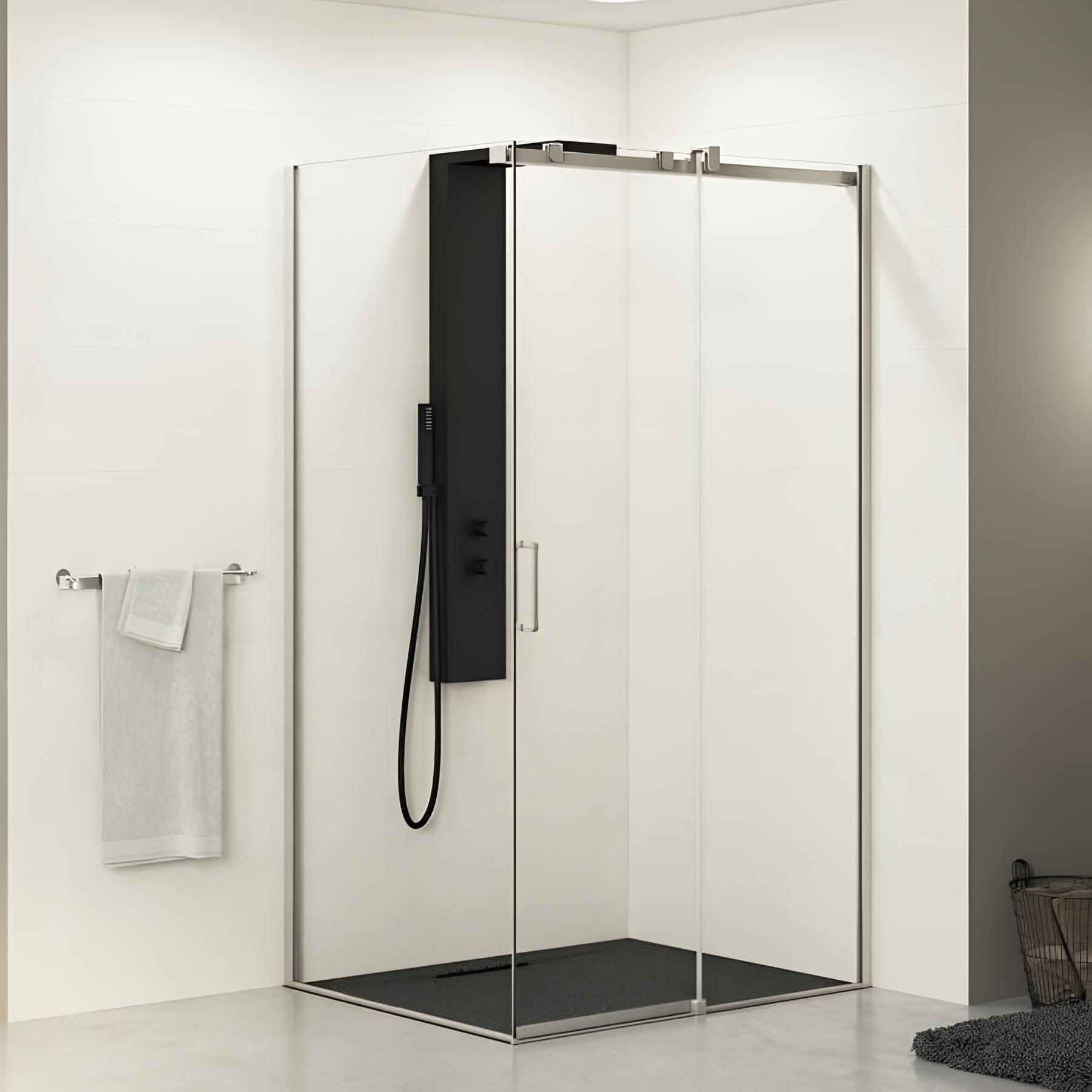 Paroi de douche ekinox c + f fixe profilé à droite 70 cm