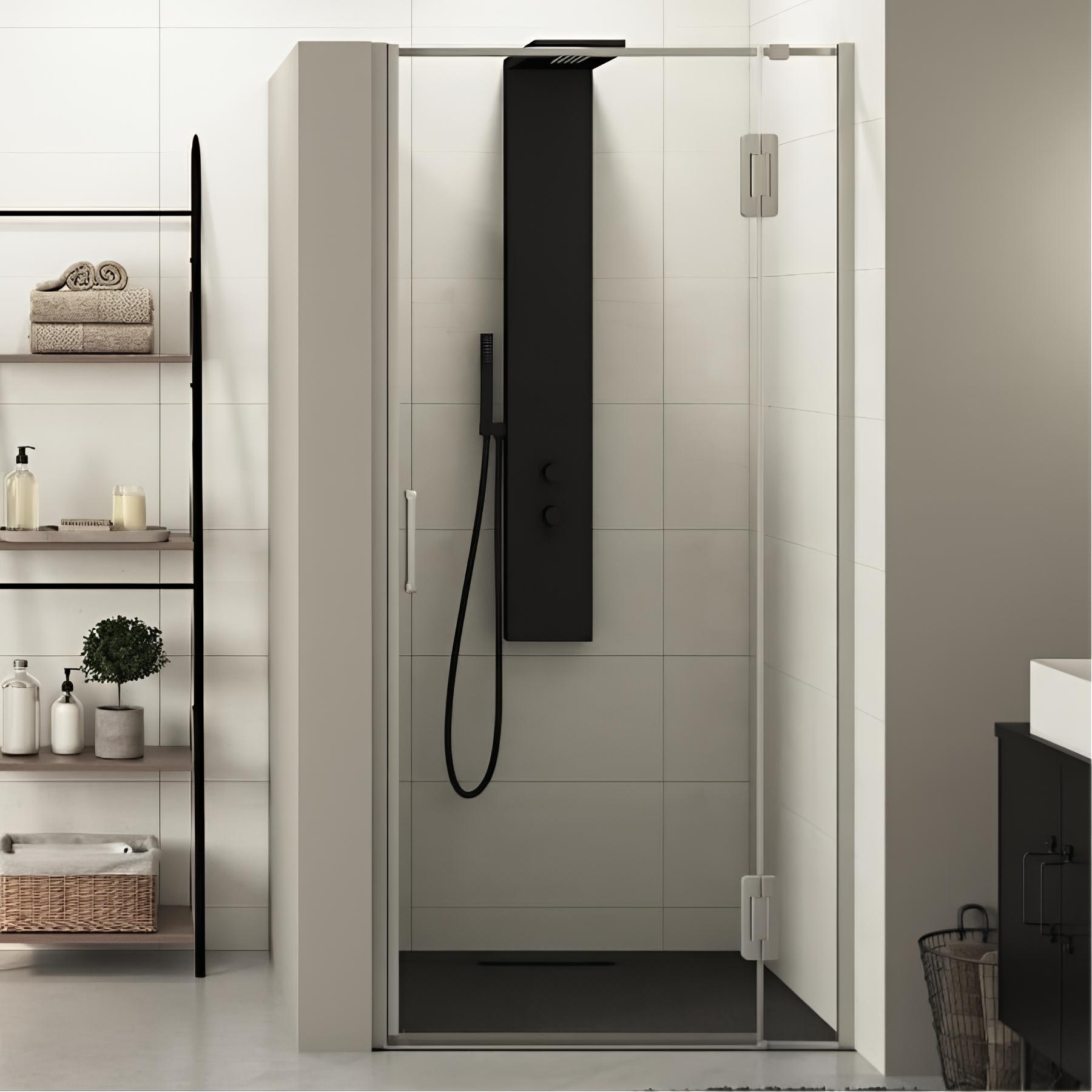 Porte de douche ekinox p charnières à droite 70 cm