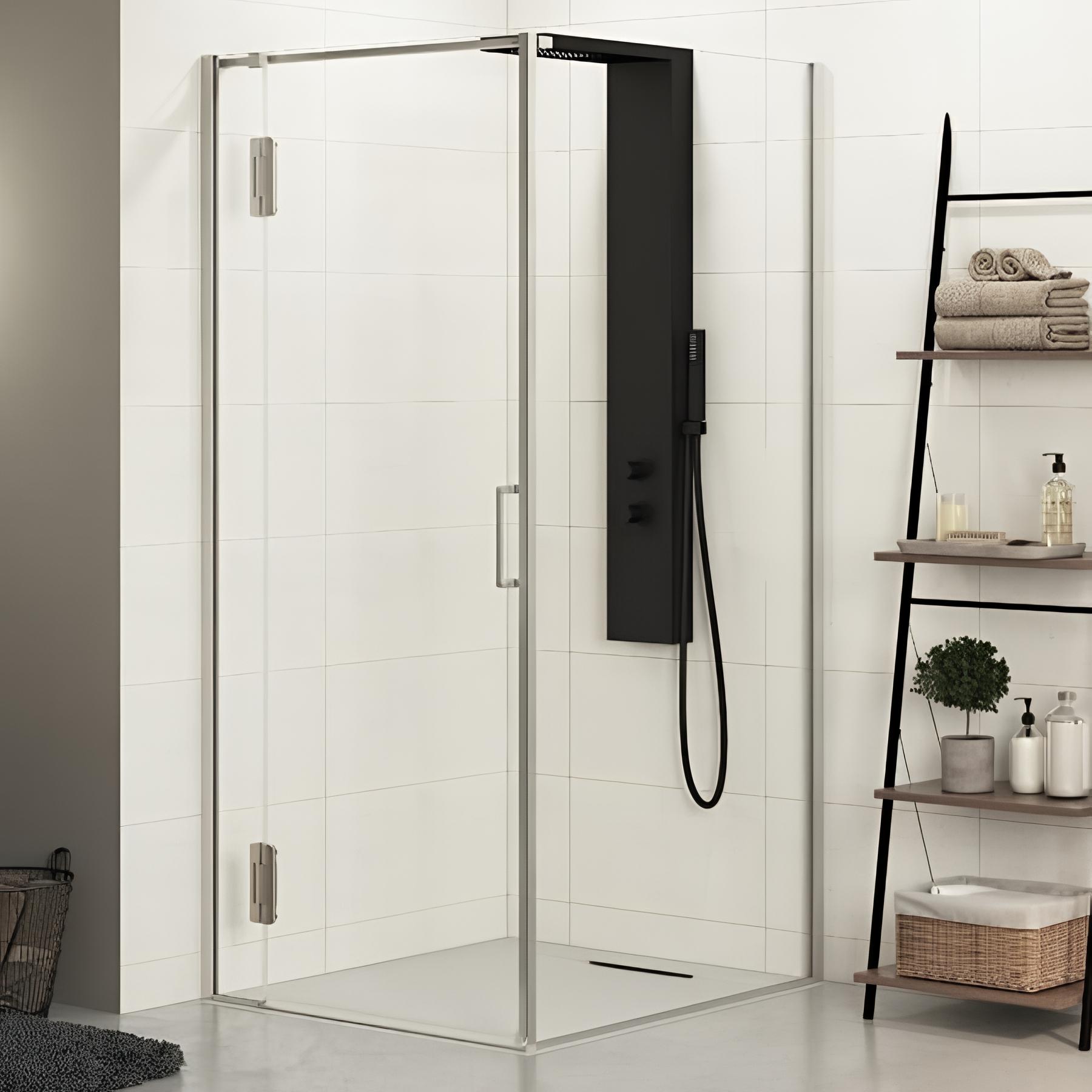 Porte de douche ekinox p + f charnières à gauche 70 cm