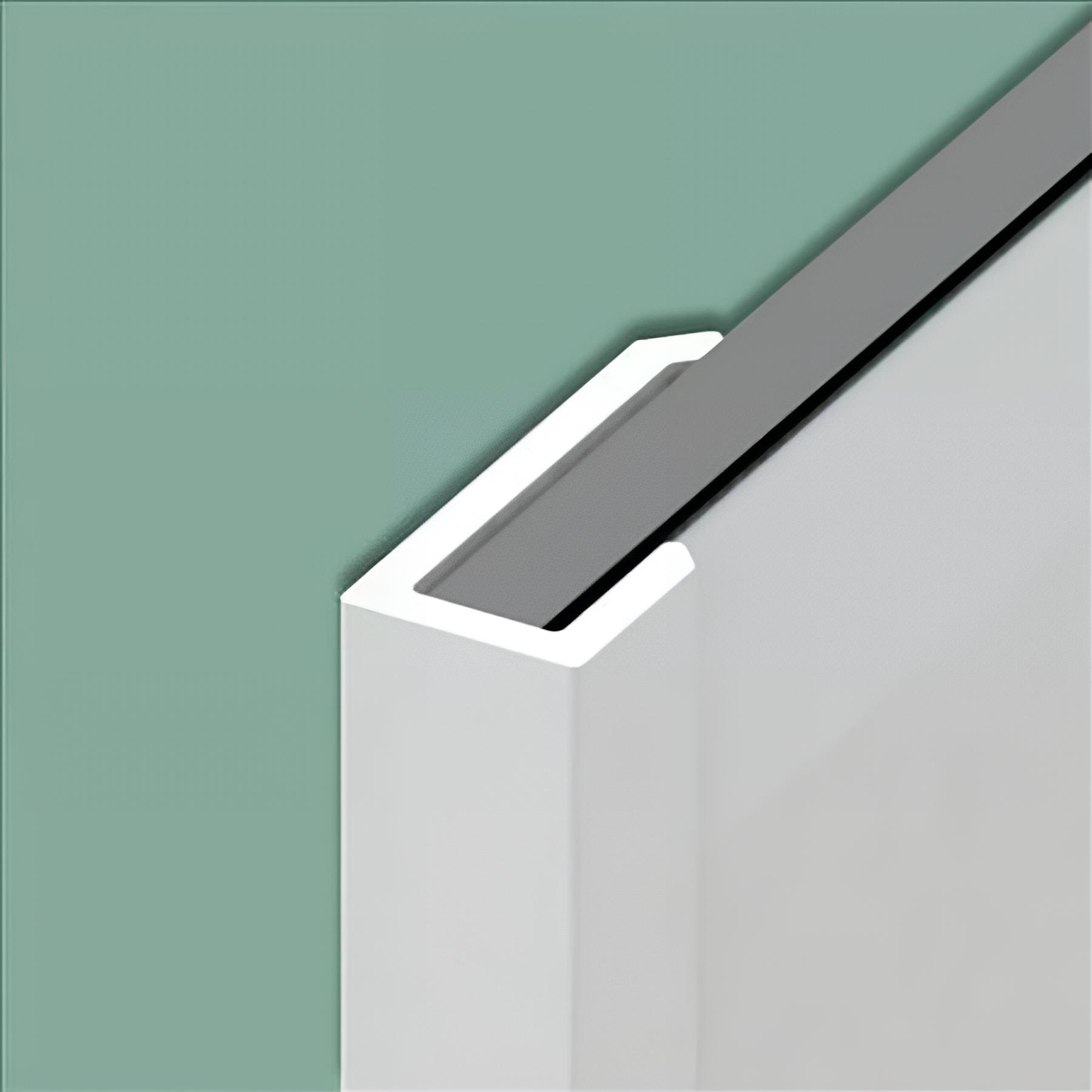 Lot de 2 profilés en u kinewall design kinwall250ub 250 cm blanc