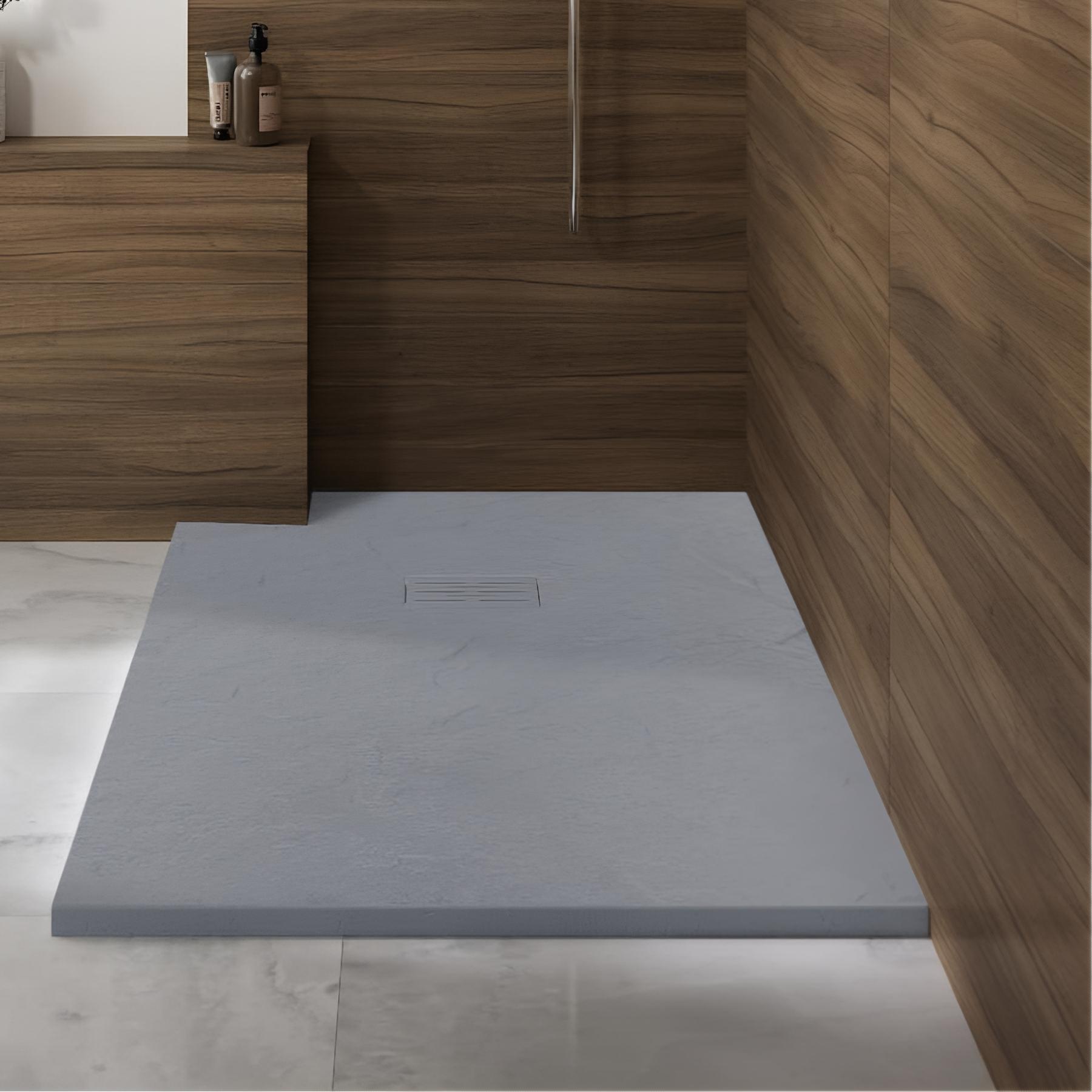 Receveur de douche kinerock evo gris pierre 120x100 cm