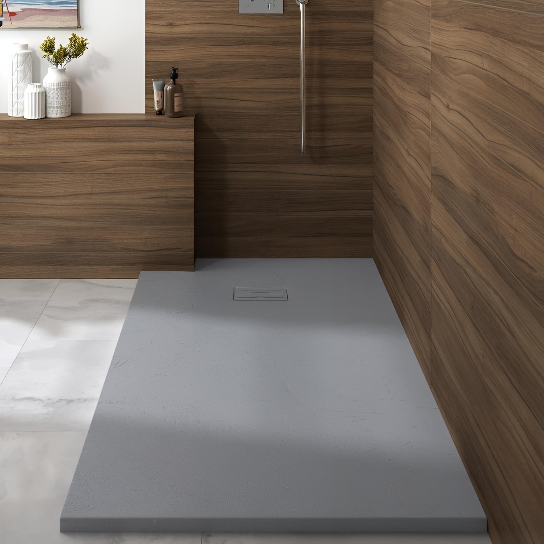 Receveur de douche kinerock evo gris pierre 180x90 cm
