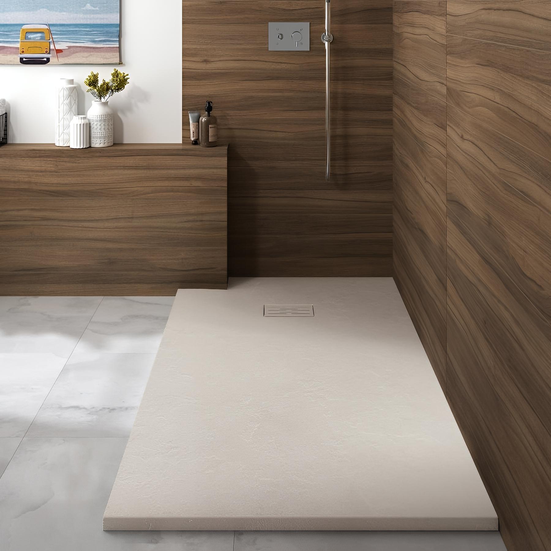 Receveur de douche kinerock evo sable 180x90 cm
