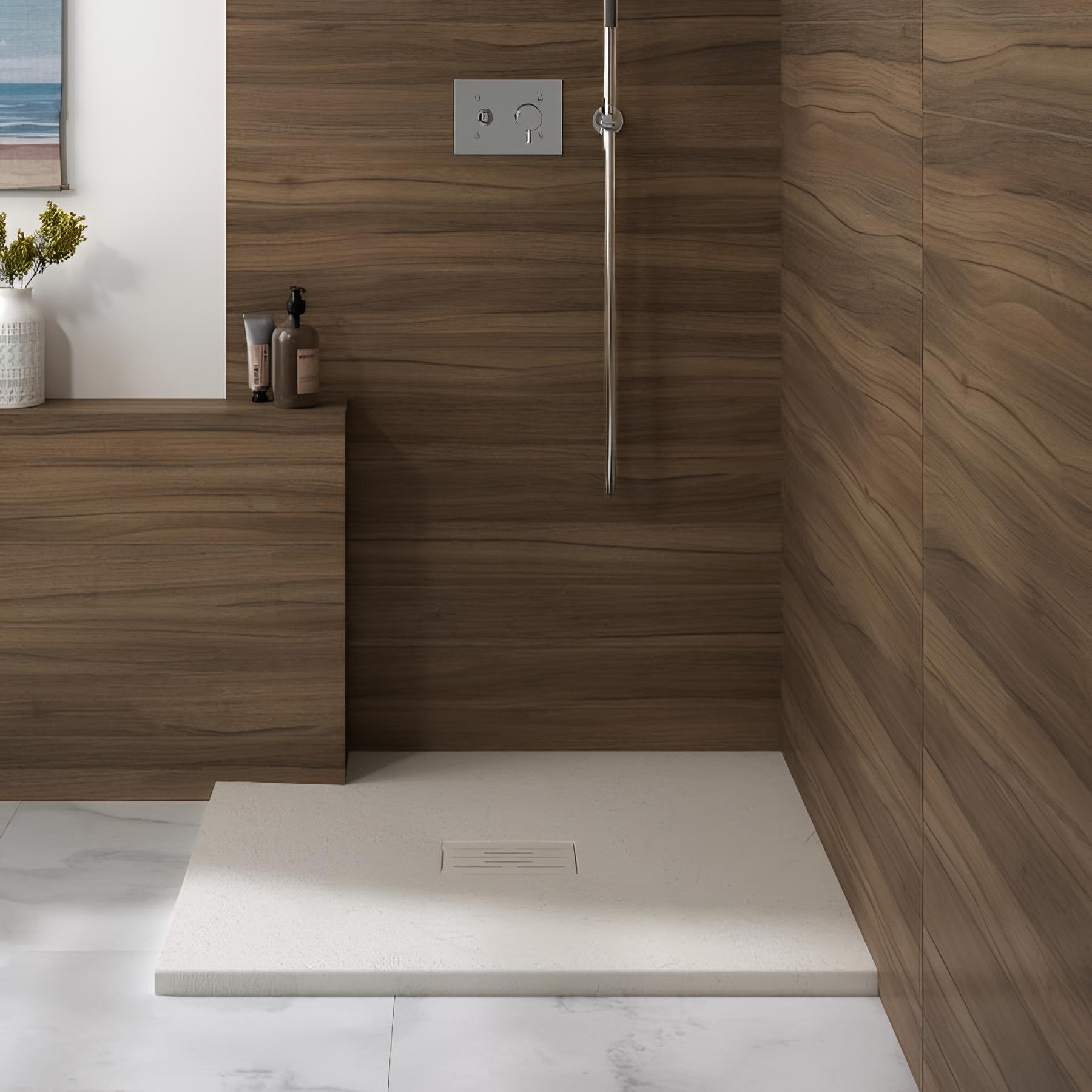 Receveur de douche kinerock evo sable 90x90 cm