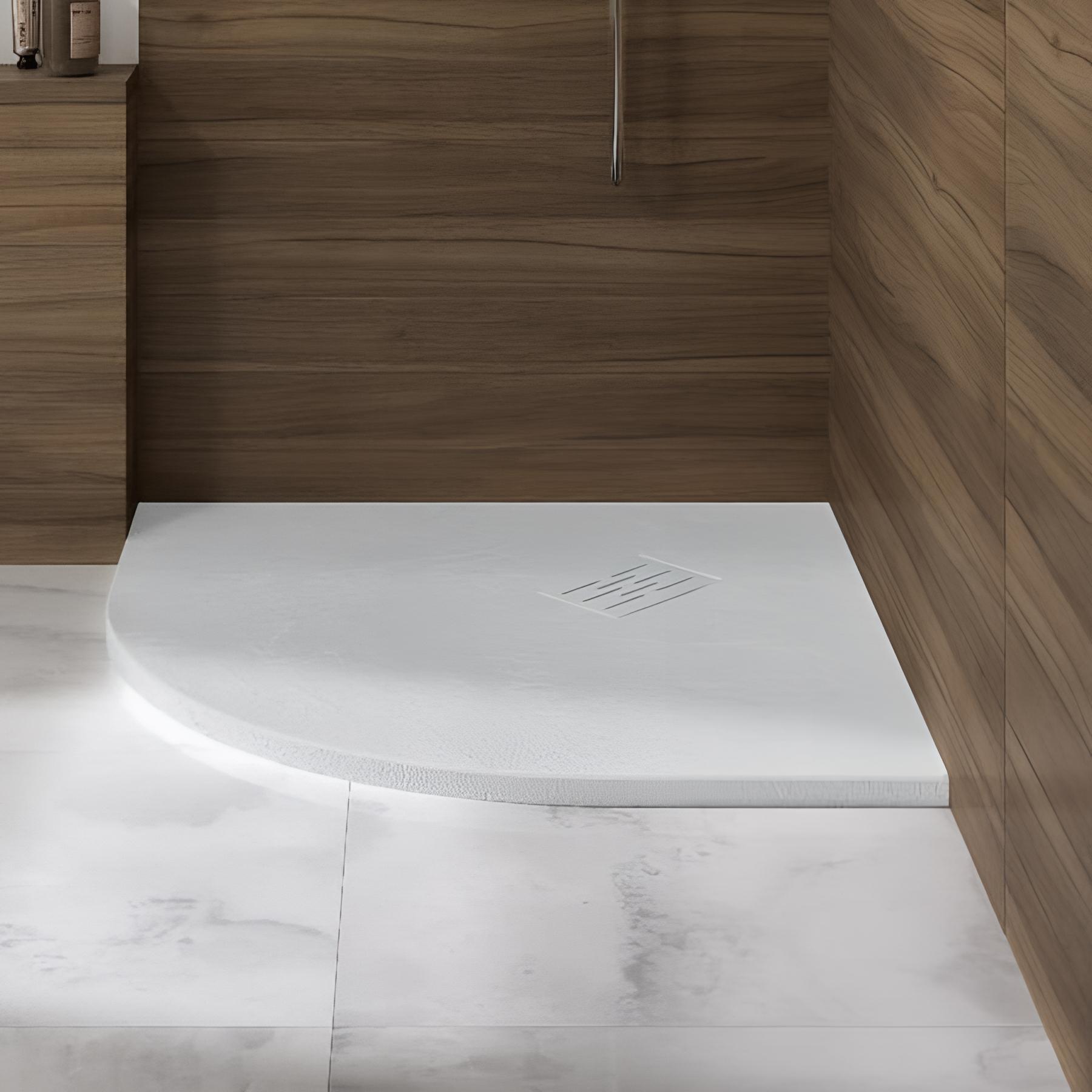 Receveur de douche kinerock evo blanc 90x90 cm 1/4 de rond