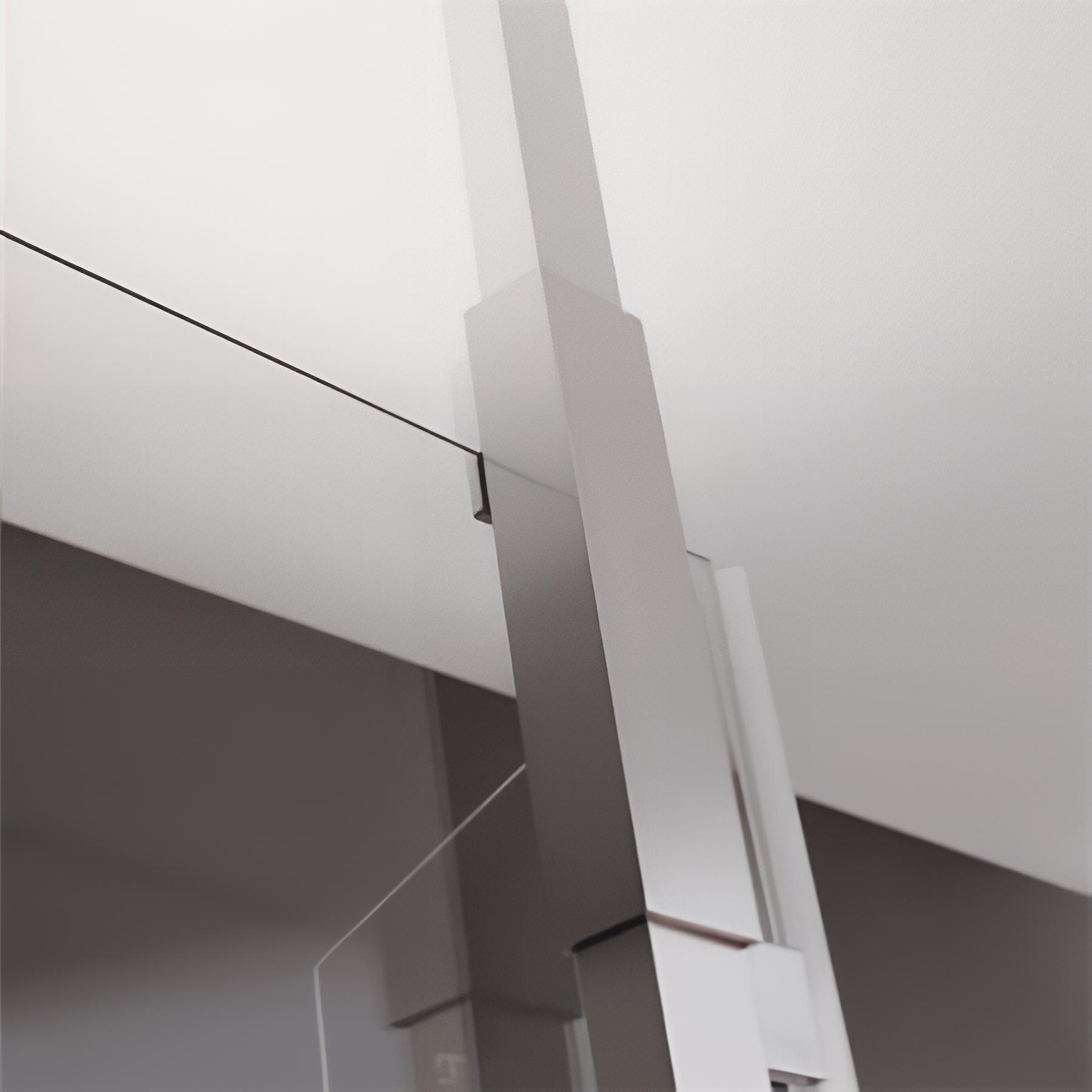 Mât sol/plafond inox brossé