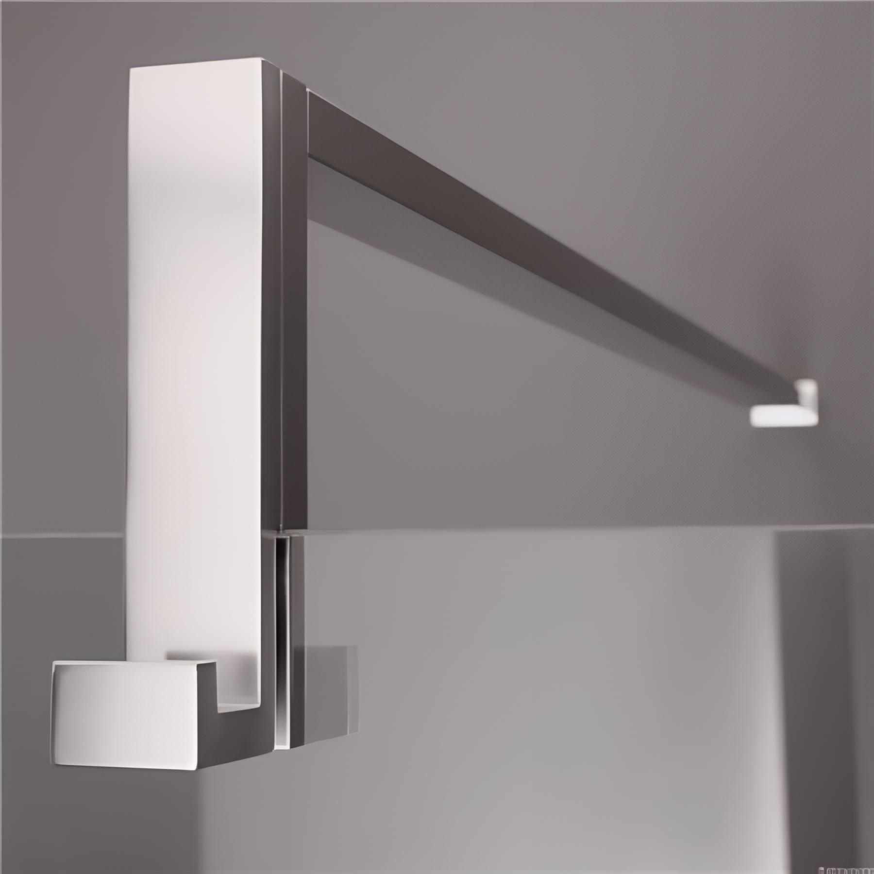 Réhausse de renfort chromée pour paroi de douche