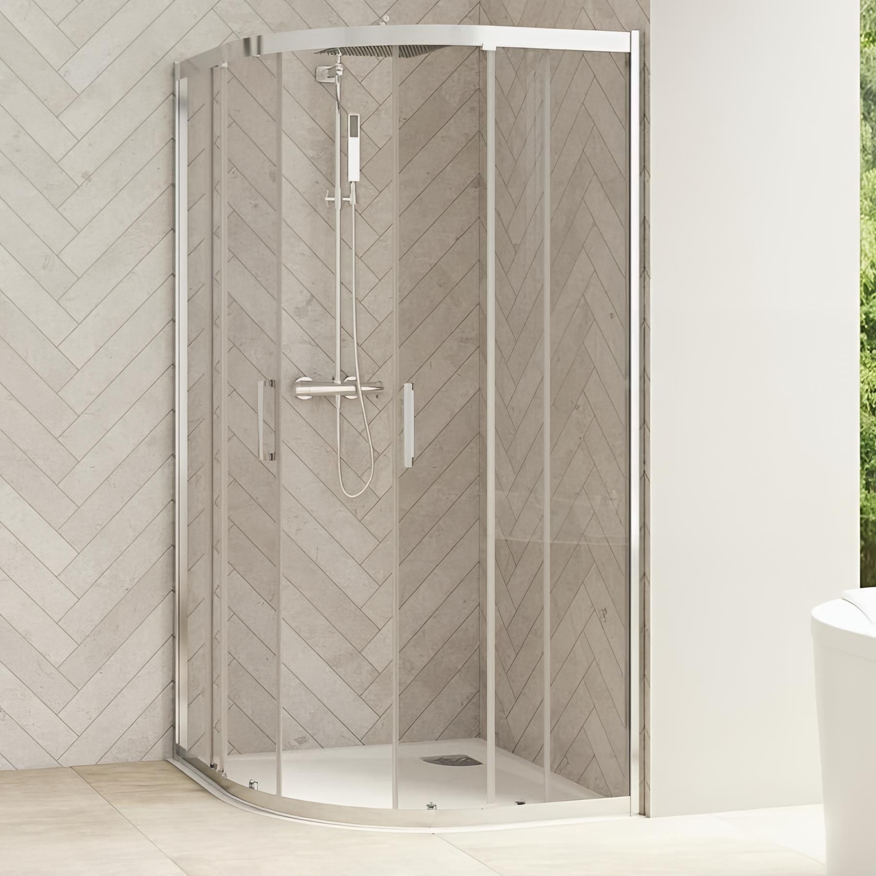 Porte de douche smart design r/c chromé 90x90cm