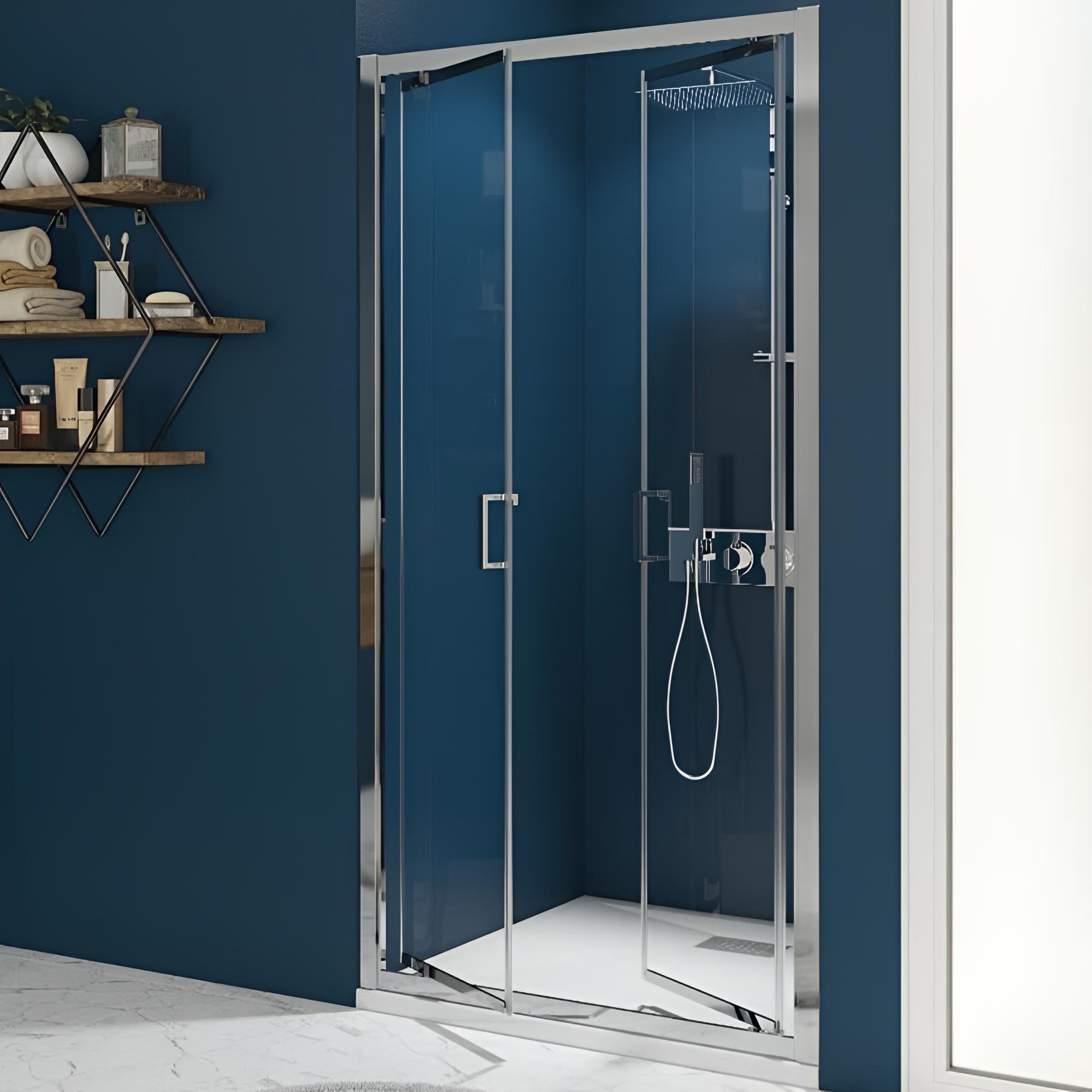 Porte de douche smart express 2p 80 cm profilé chromé