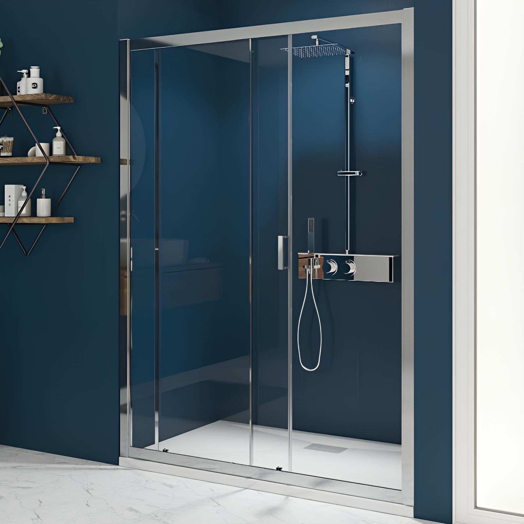 Porte de douche smart express c 90 cm profilé chromé