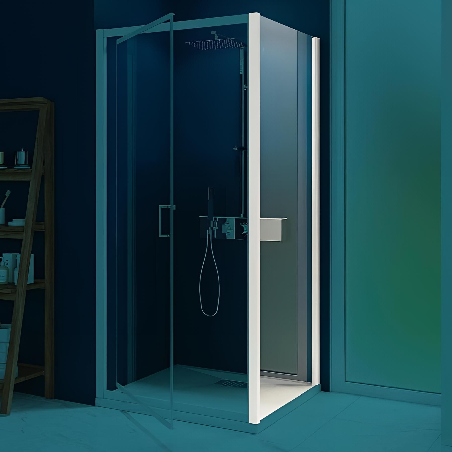 Paroi de douche smart express fixe 70 cm profilé blanc