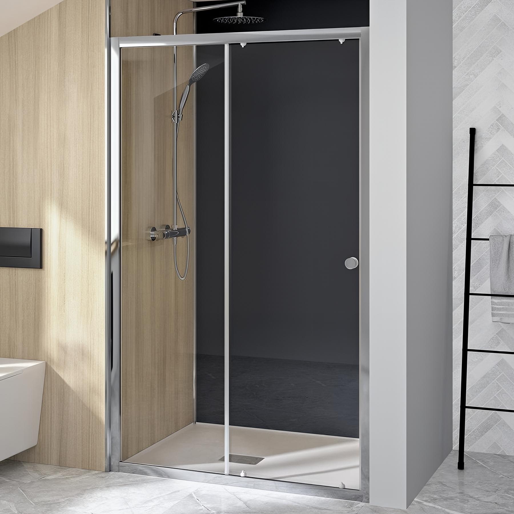 Porte de douche supra c 100 cm profilé chromé