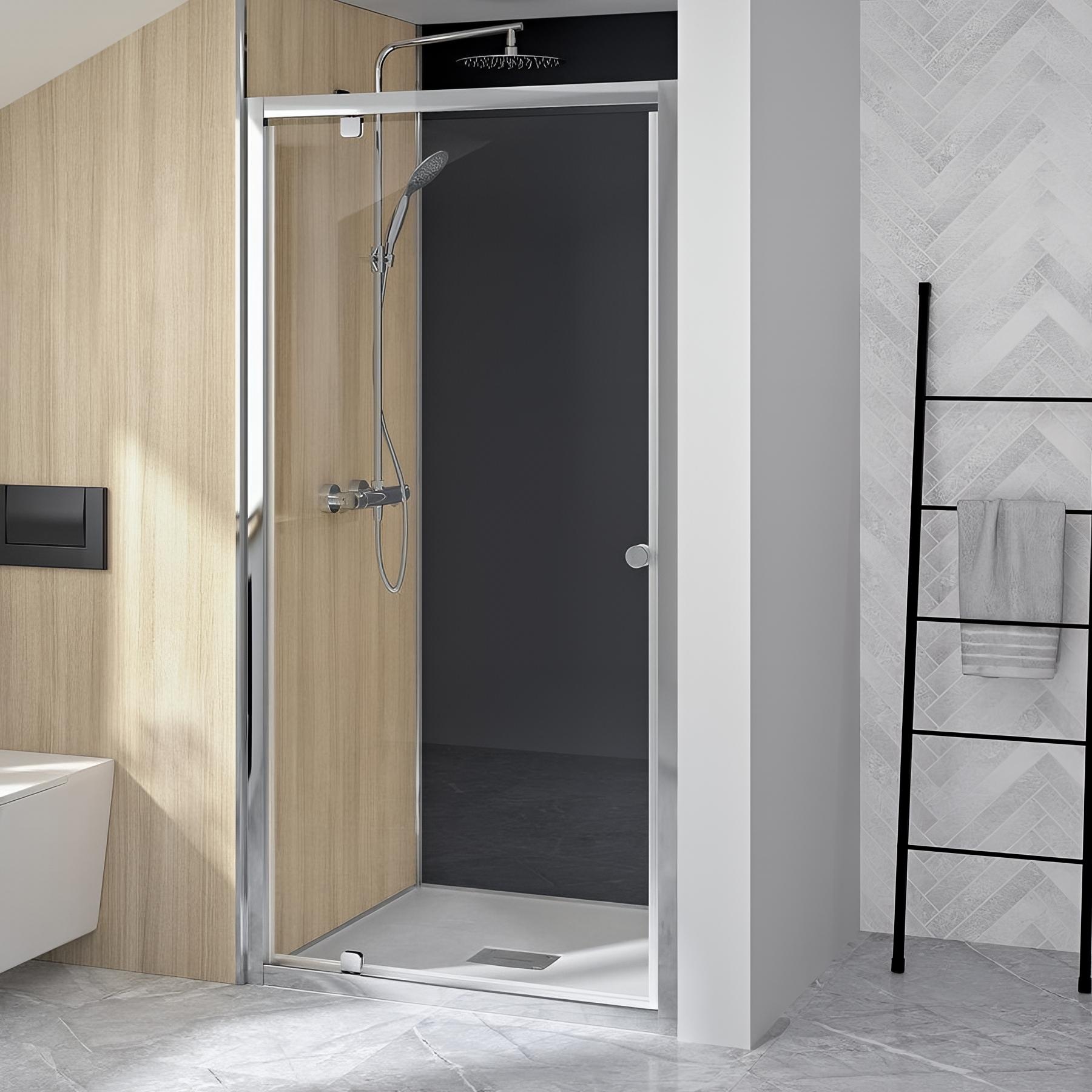 Porte de douche supra p 70 cm profilé chromé
