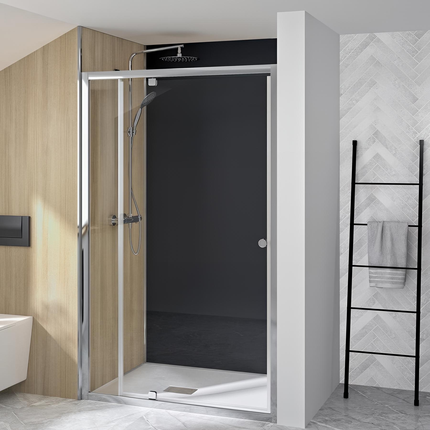 Porte de douche supra p 120 cm profilé chromé