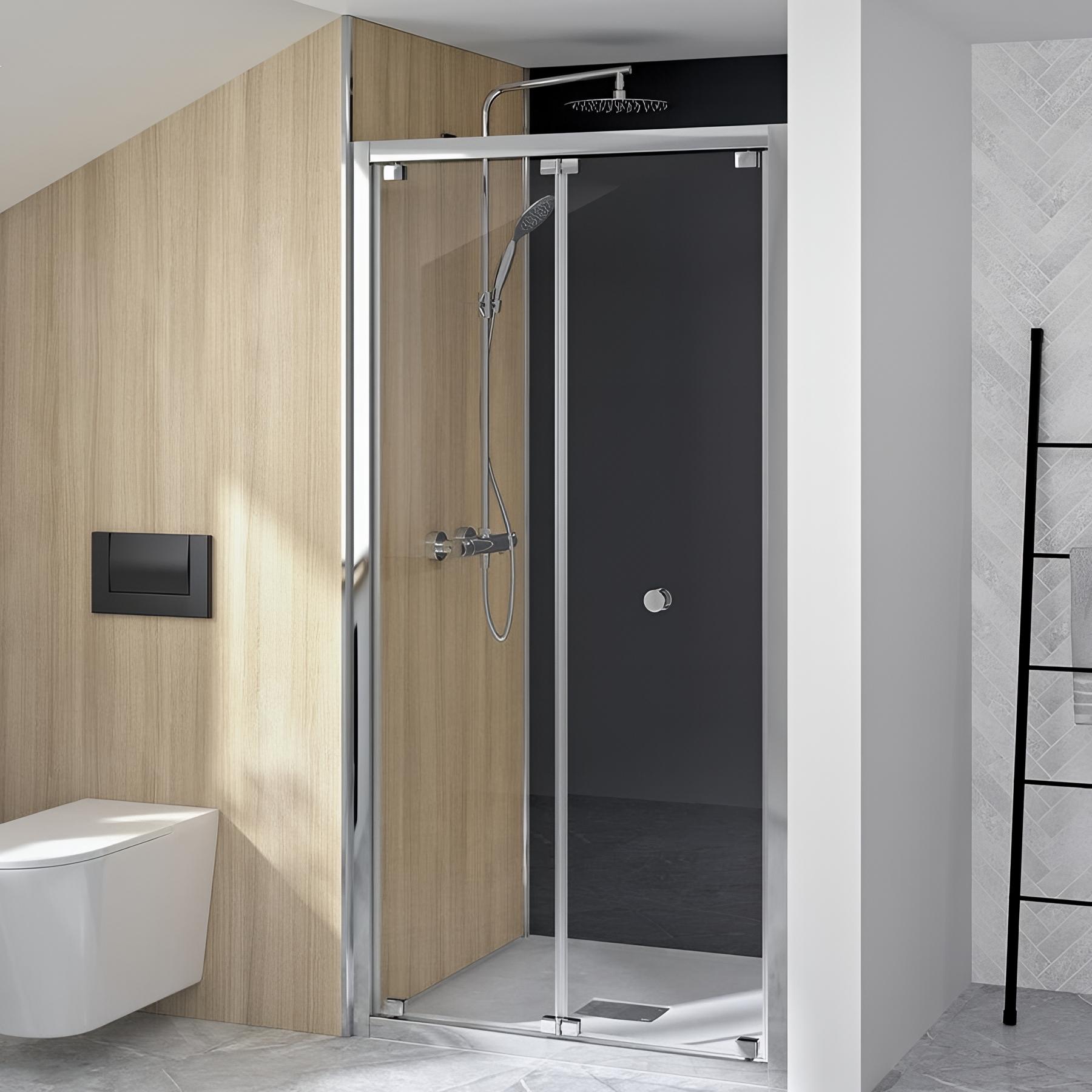Porte de douche supra s 80 cm profilé chromé