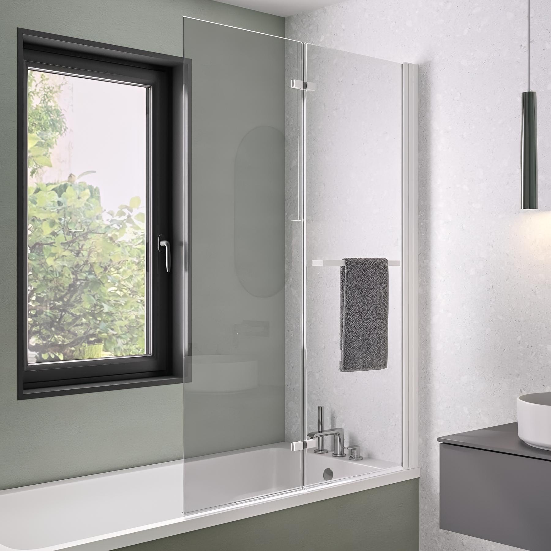 Pare-baignoire columba 2 transparent 110x150 cm