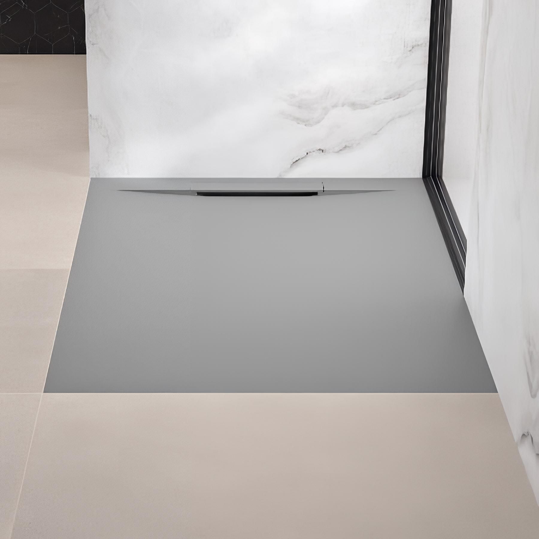 Receveur de douche kineline gris pierre 140x90 cm