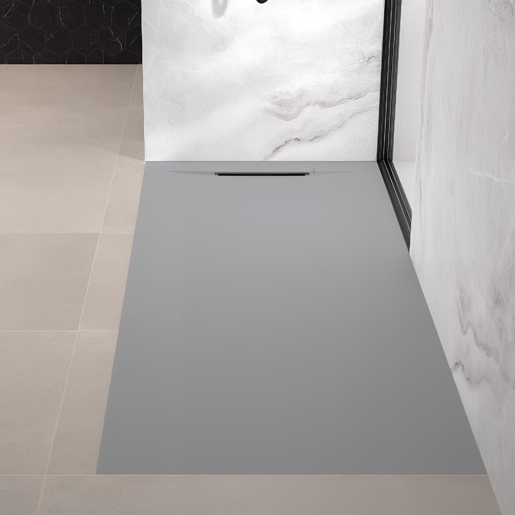 Receveur de douche kineline gris pierre 160x80 cm
