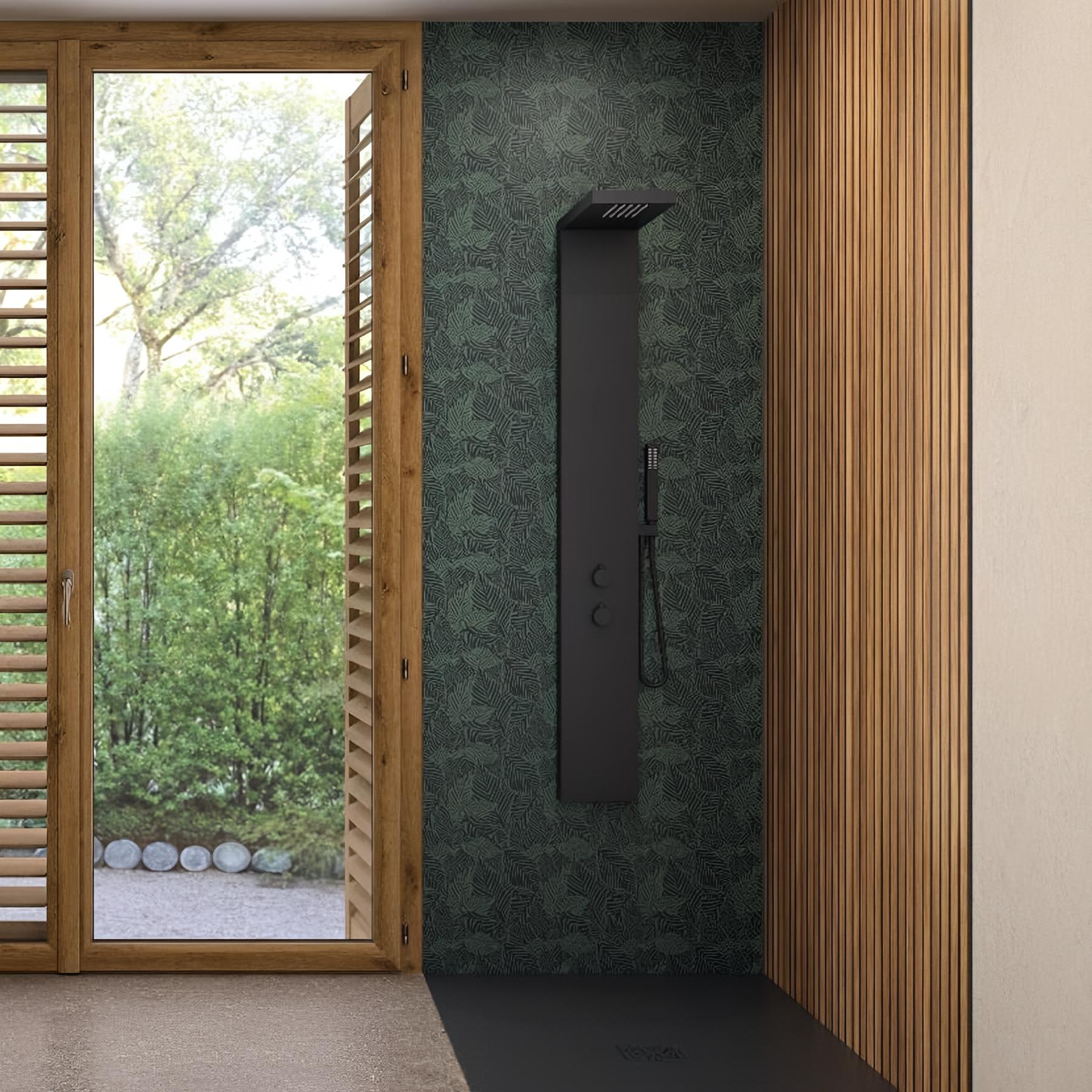 Panneau de douche kinewall design 100x202 cm claustra vertical