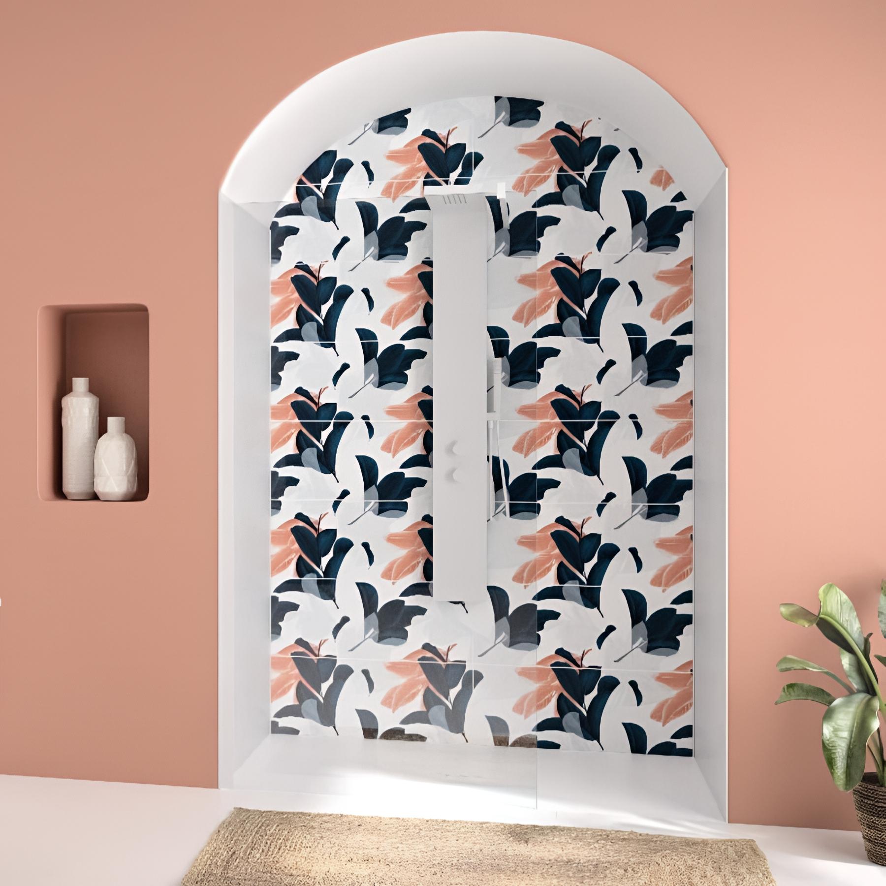 Panneau de douche kinewall design 100x250 cm faïence guava