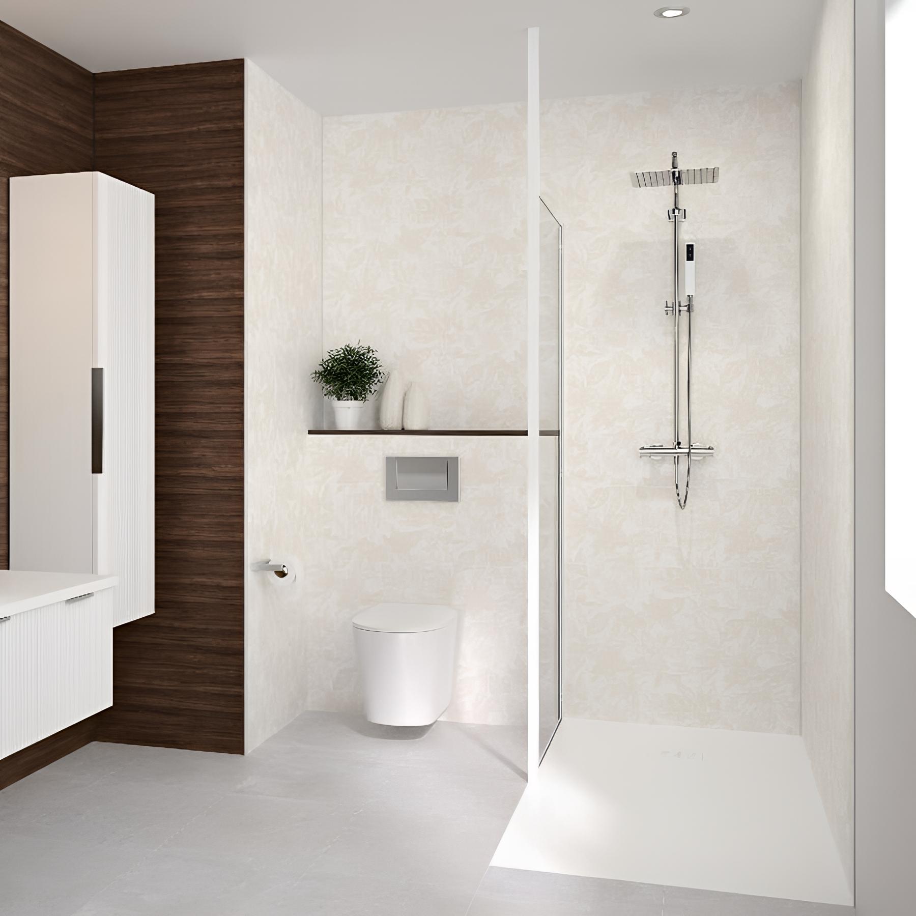 Panneau de douche kinewall design 100x202 cm faïence tropical