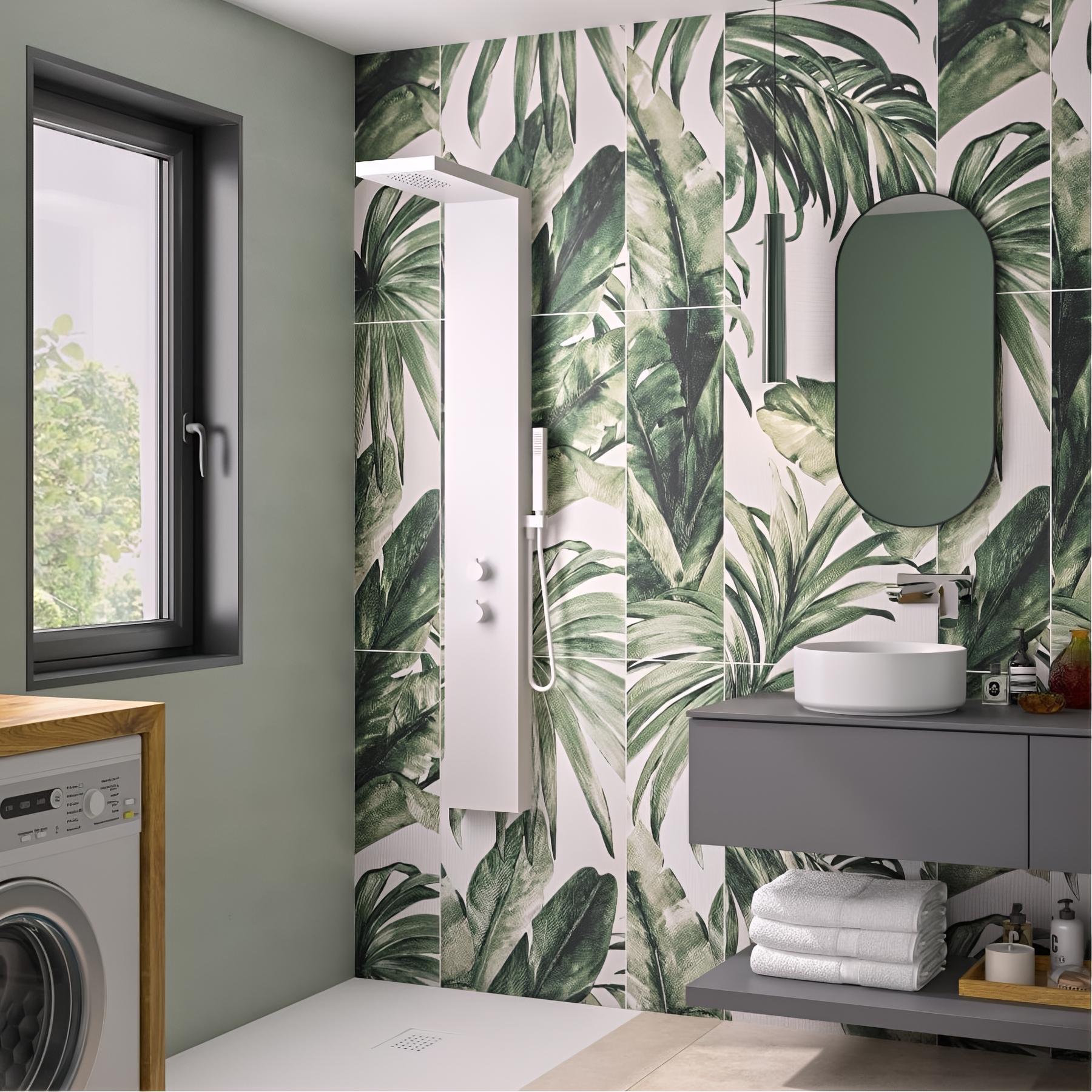 Panneau de douche kinewall design 100x202 cm jungle