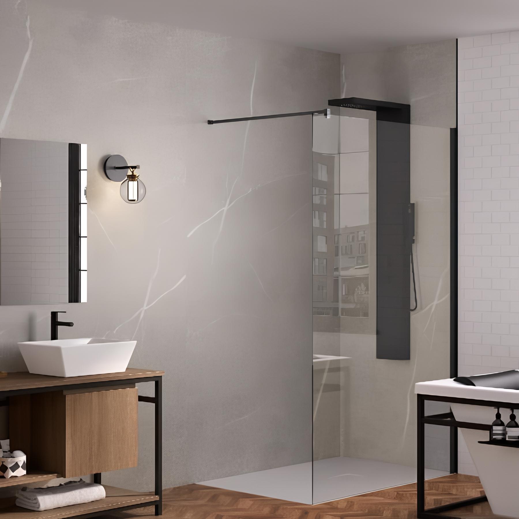 Panneau de douche kinewall design 100x202 cm subway