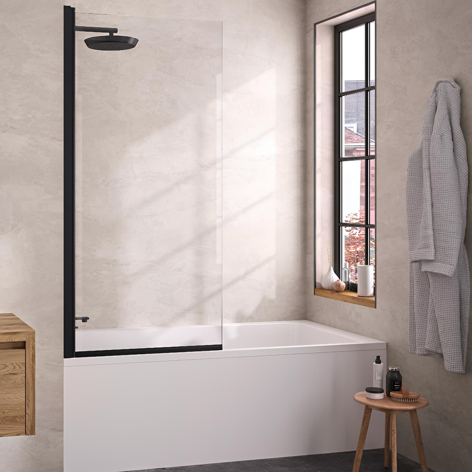 Panneau de douche kinewall design 100x202 cm tadelakt beige