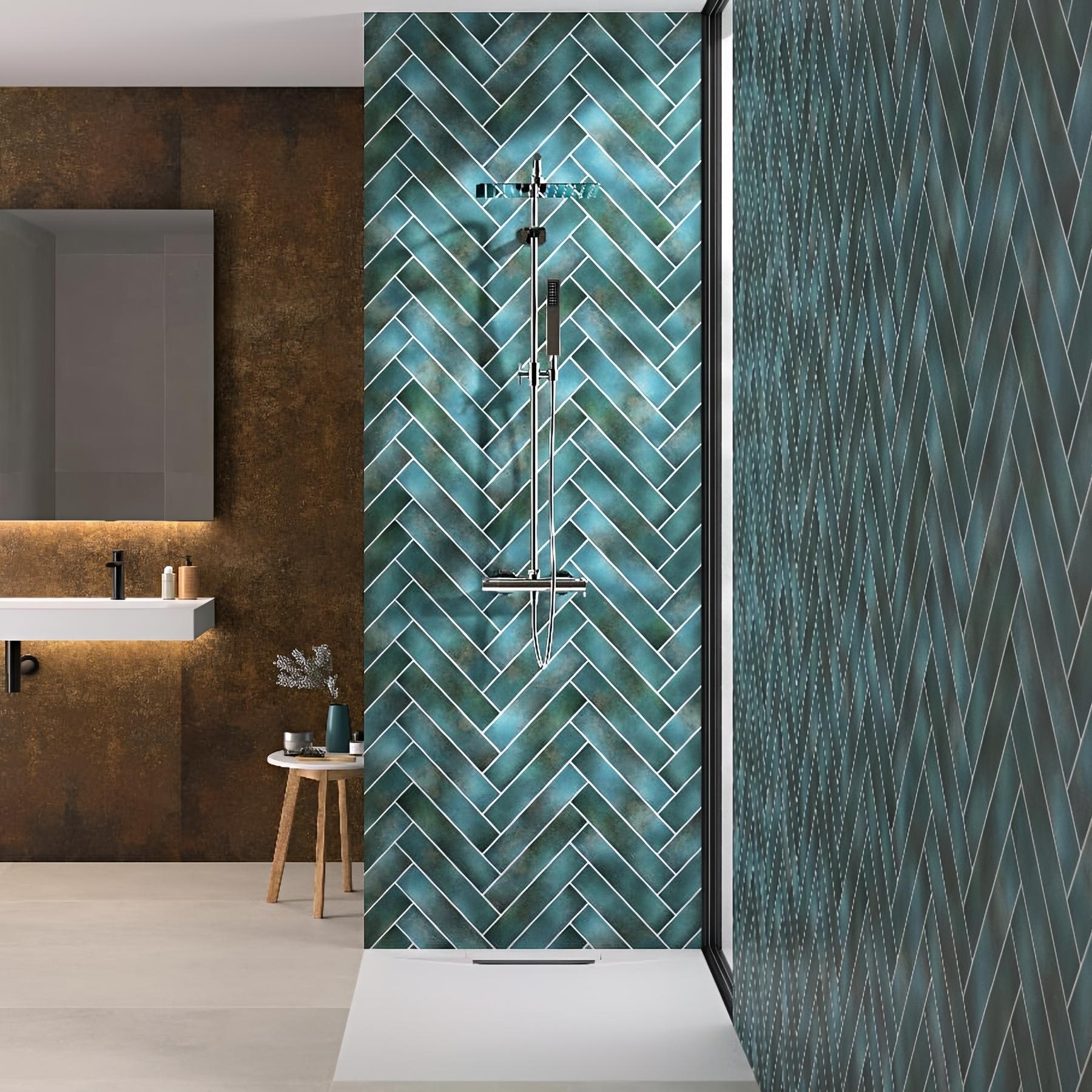 Panneau de douche kinewall design 150x250 cm zellige bali