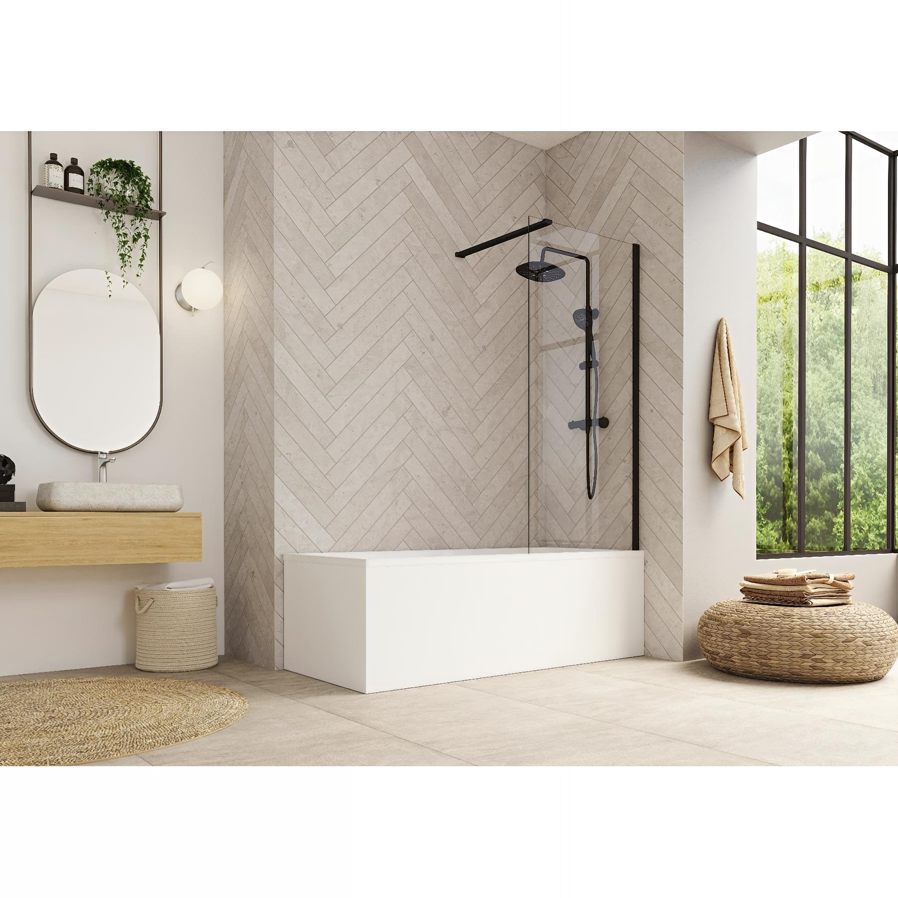 Pare-baignoire hydra transparent 80x148 cm