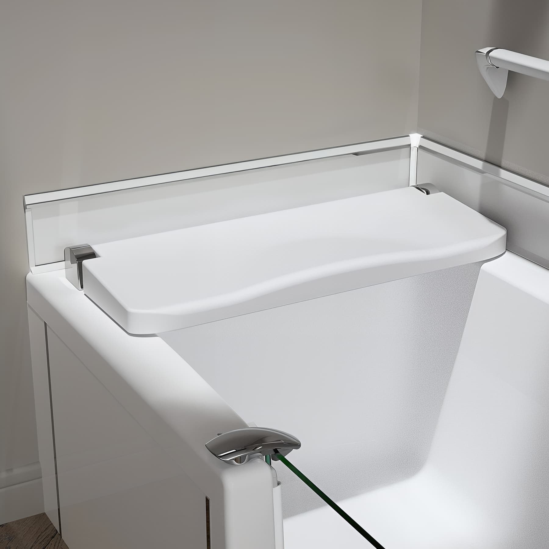 Siège blanc rabattable pour baignoire Duo Kinedo