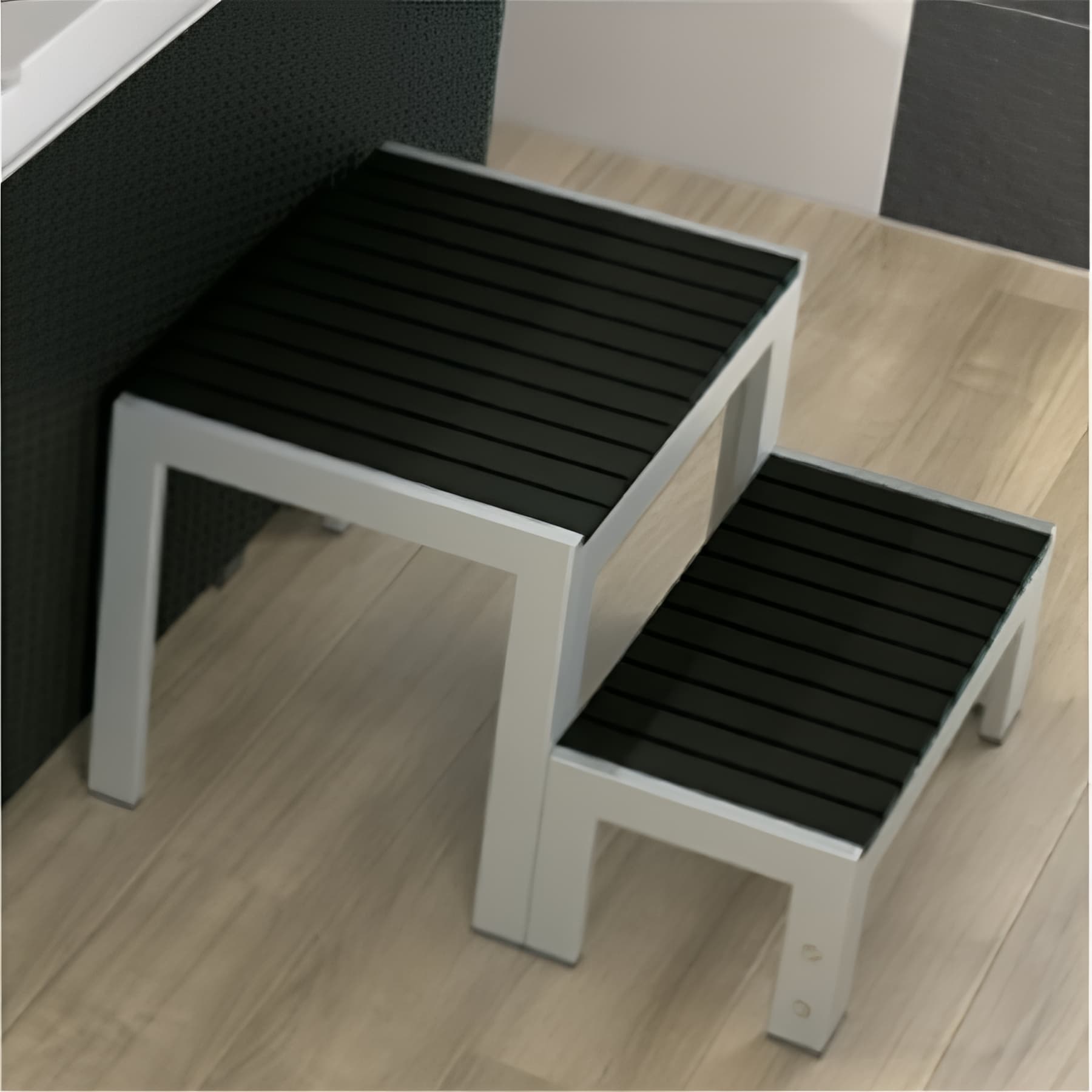 Escalier rattan pour spa a200