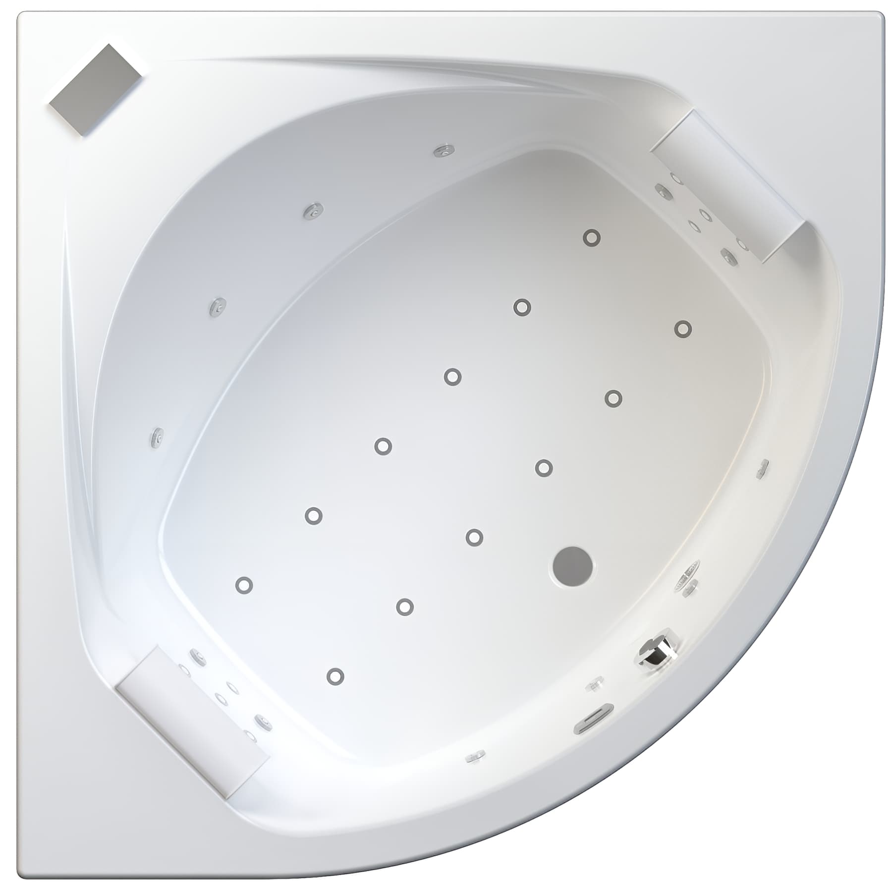 Baignoire balneo otea air hôtel 140 cm, tête à droite