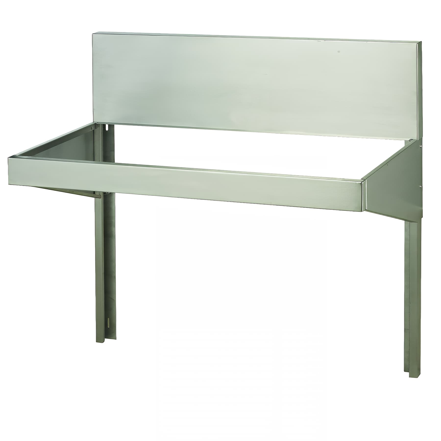 Console fixe murale en inox 18/10 brossé, L120cm