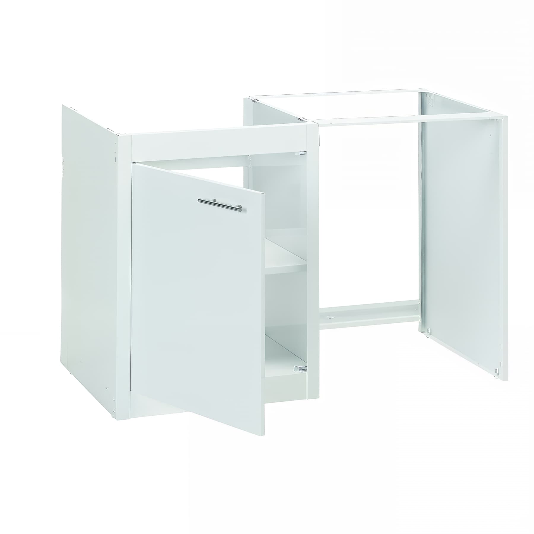 Meuble sous-évier Clipmétal GLACIER pour cuisinette 120 cm