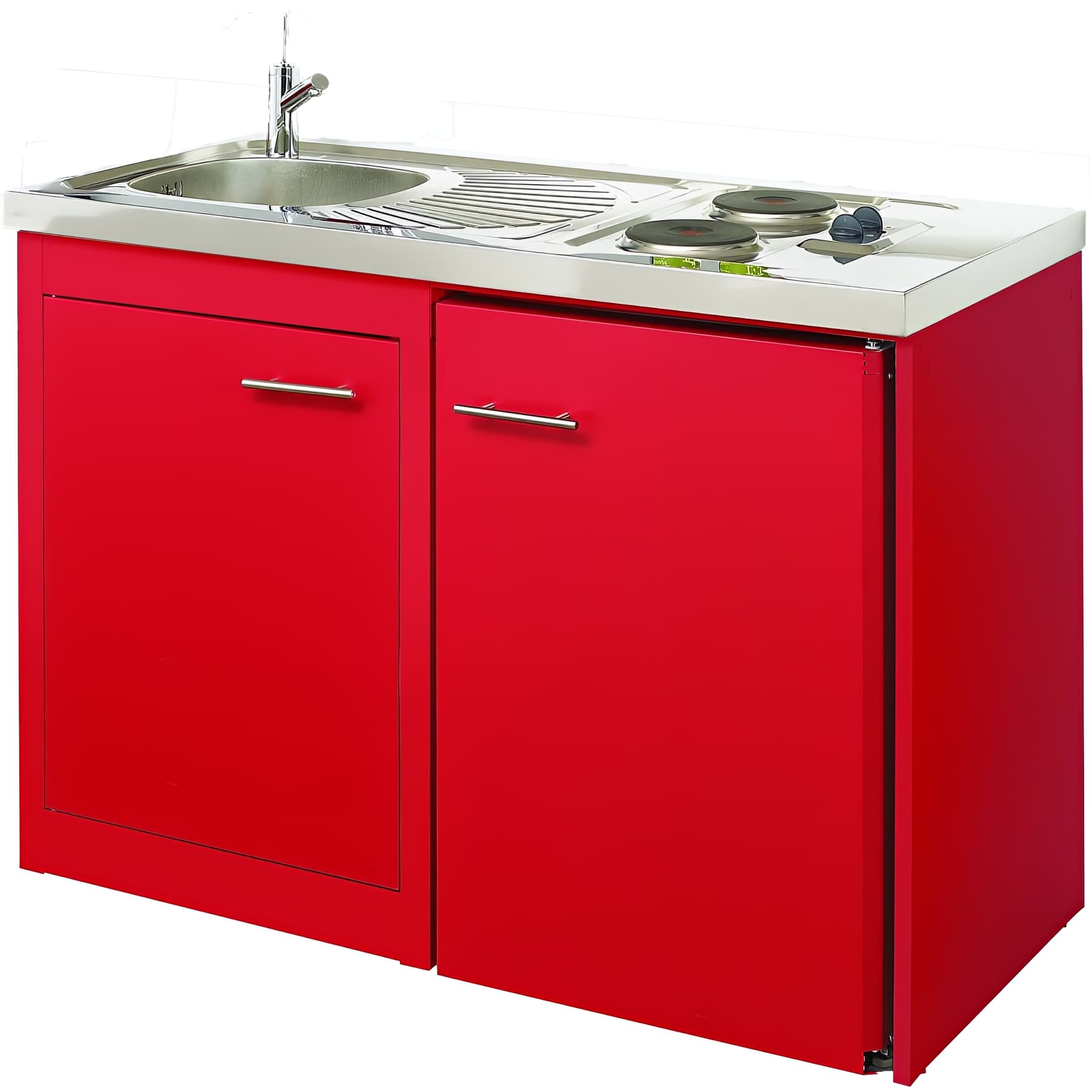 Meuble bas Clipmétal CARMIN pour cuisinette 120 cm
