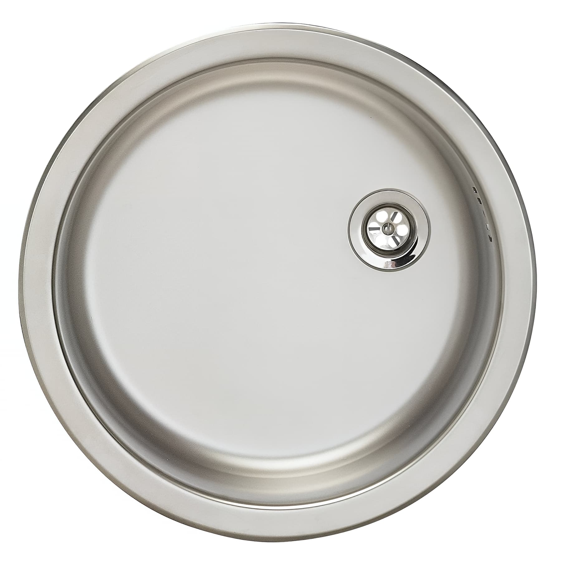 Evier à encastrer Inox 18/10 lisse, ECO 1 cuve ronde diam.45cm, nu