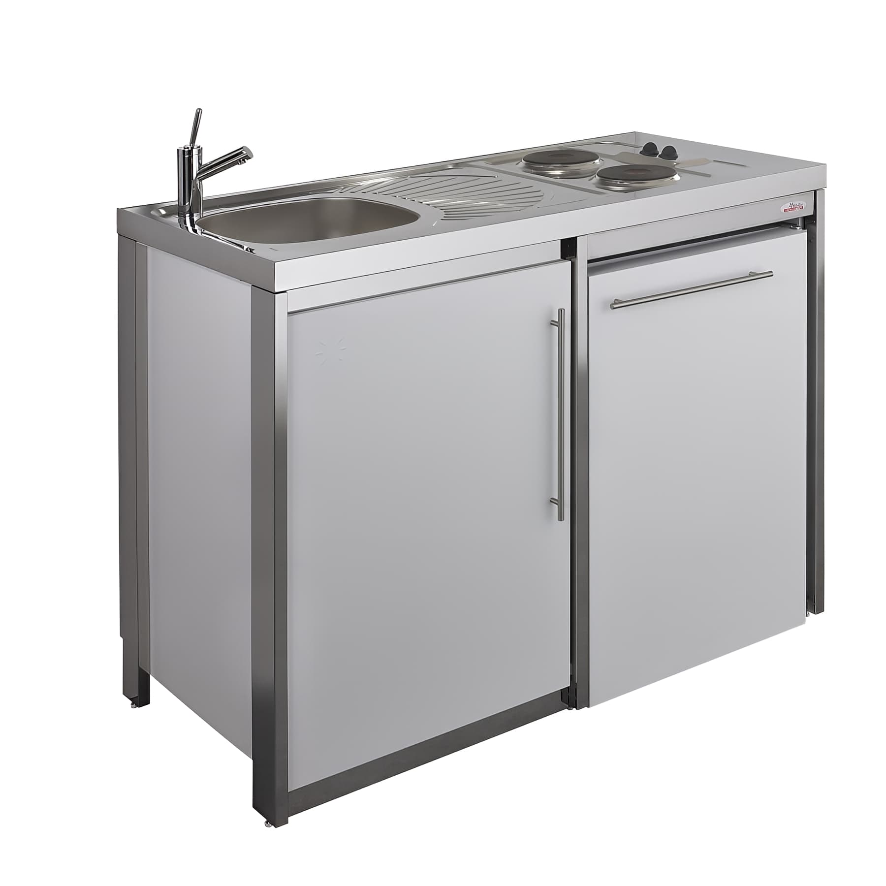 Cuisinette Métalline Glacier, L120xP60xH92cm