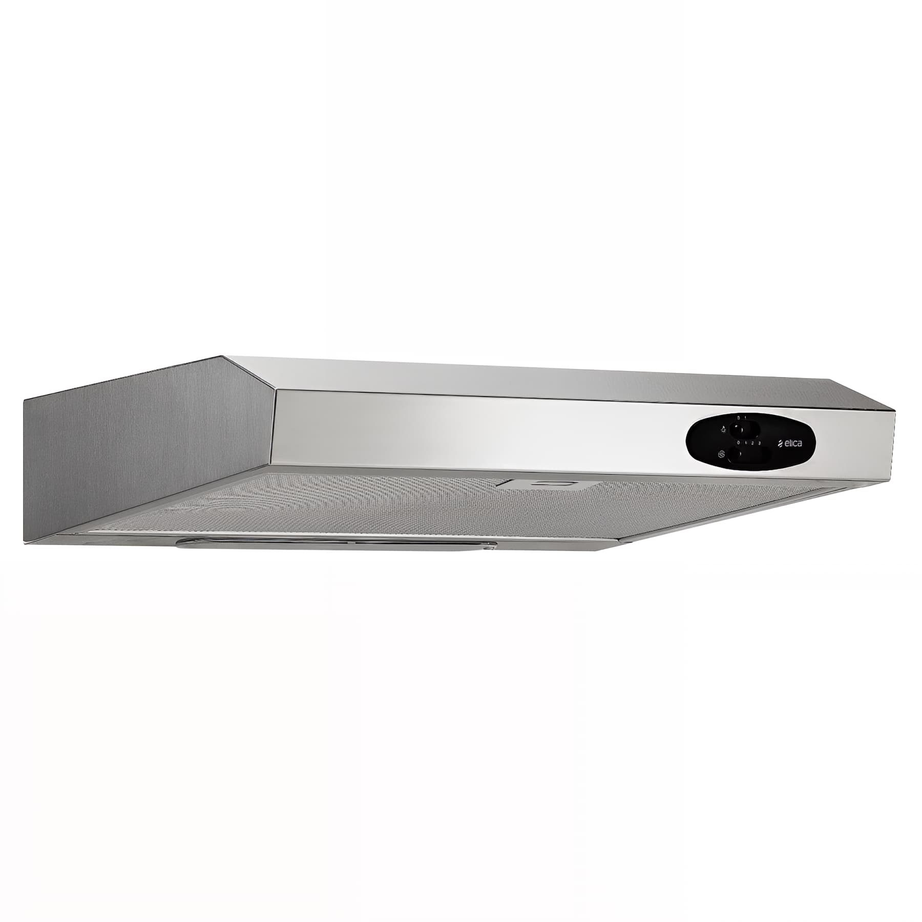 Hotte casquette en inox à ventilation mixte, L60cm