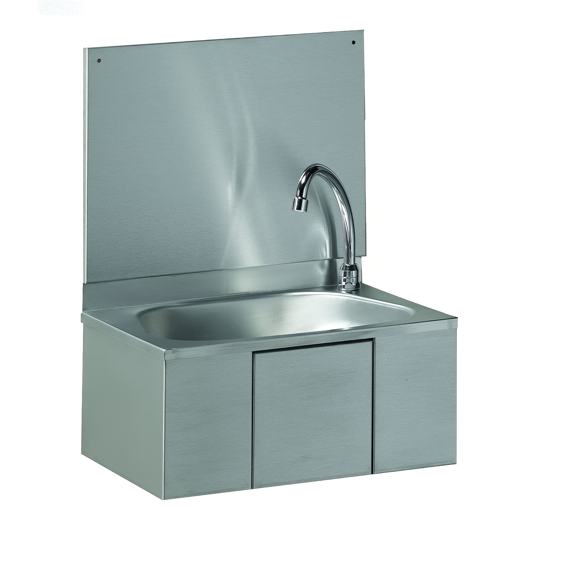 Lave-mains std inox 18/10, L45cm, mitigeur et commande volet