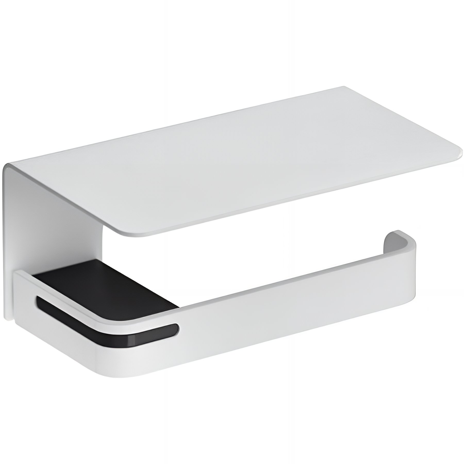 Distributeur papier WC Gamme PRO PELLET rouleau + tablette 175 mm alu Plié thermolaqué blanc mat