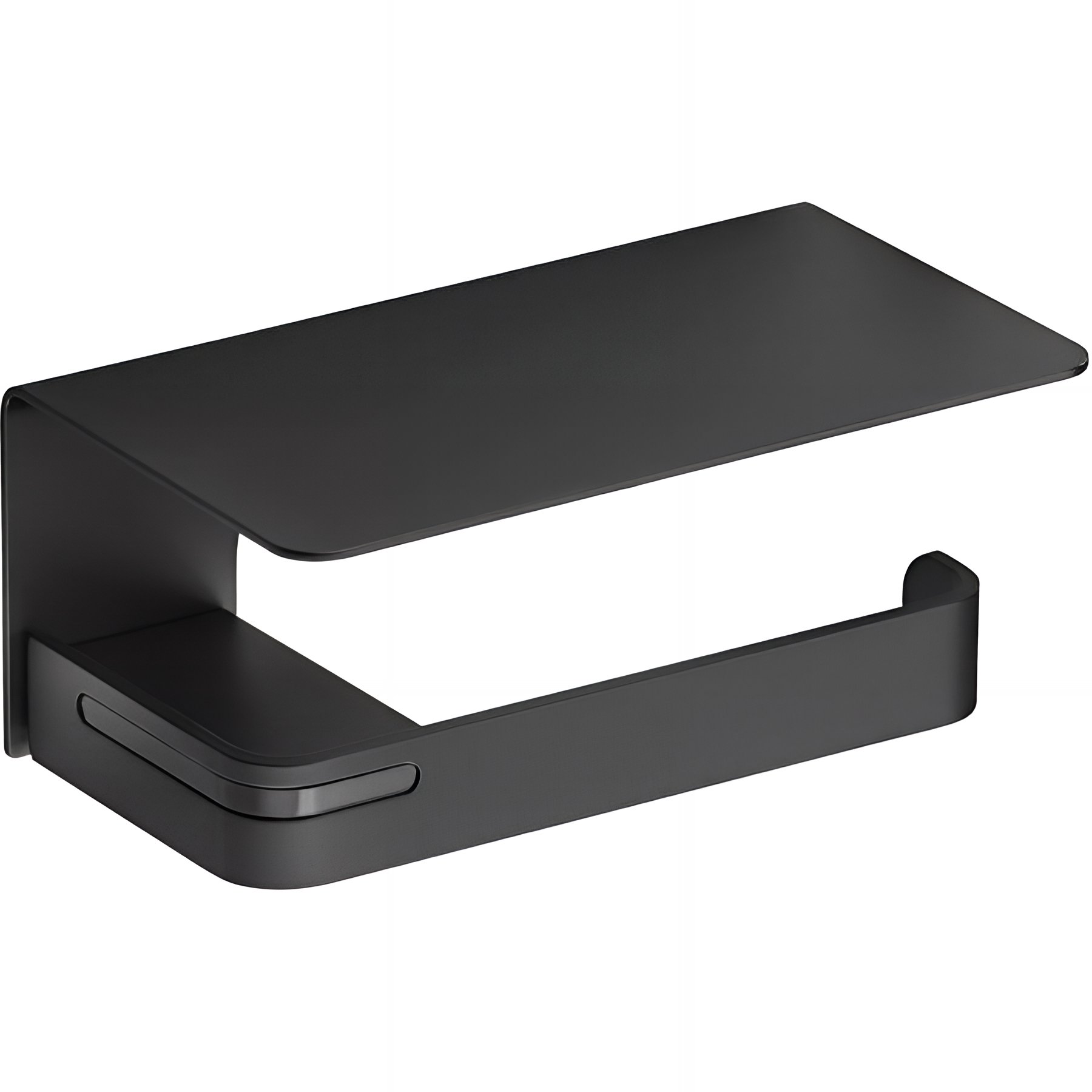 Distributeur papier WC Gamme PRO PELLET rouleau + tablette 175 mm alu Plié thermolaqué noir mat