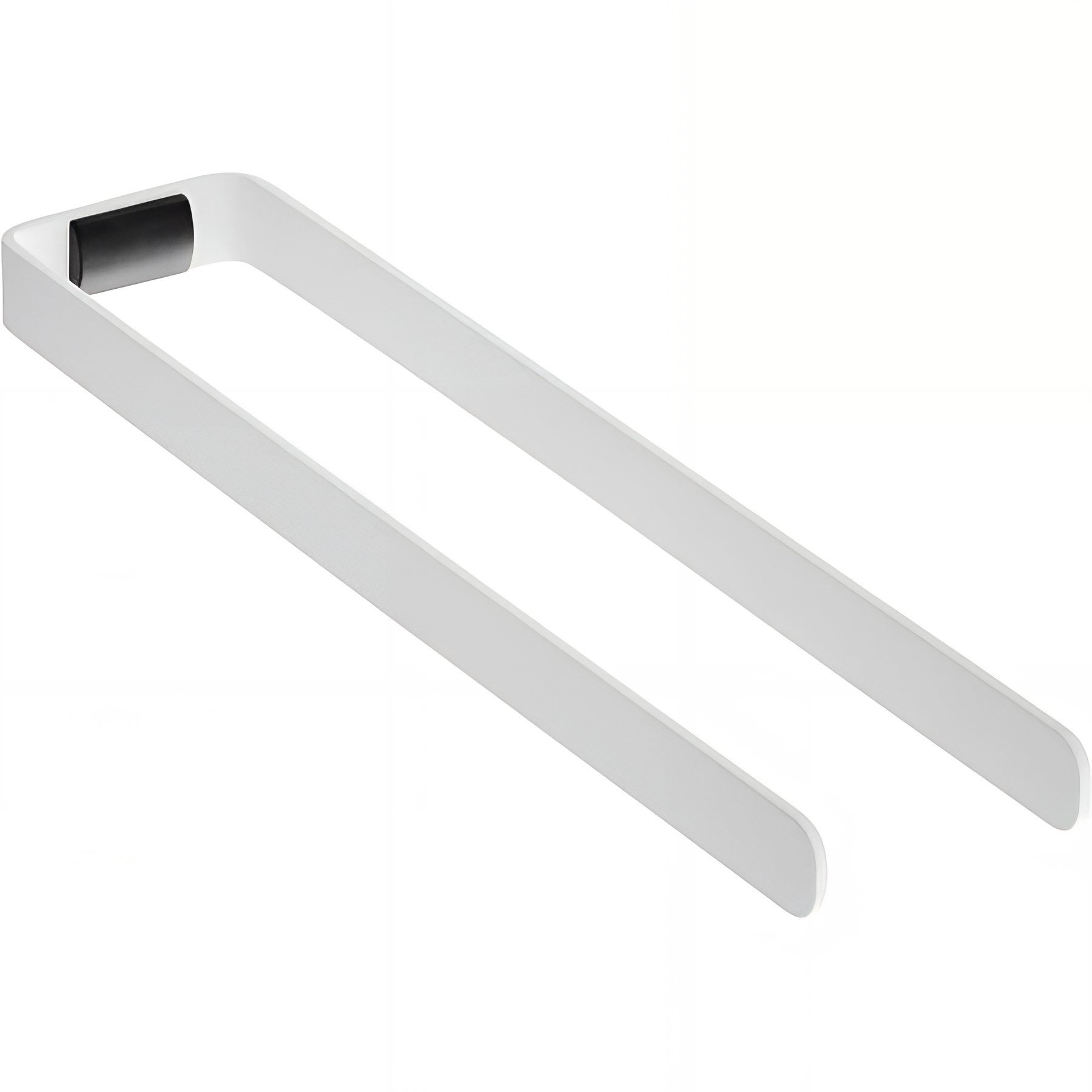 Porte-serviettes Gamme PRO PELLET double 370 mm aluminium plié thermolaqué blanc mat