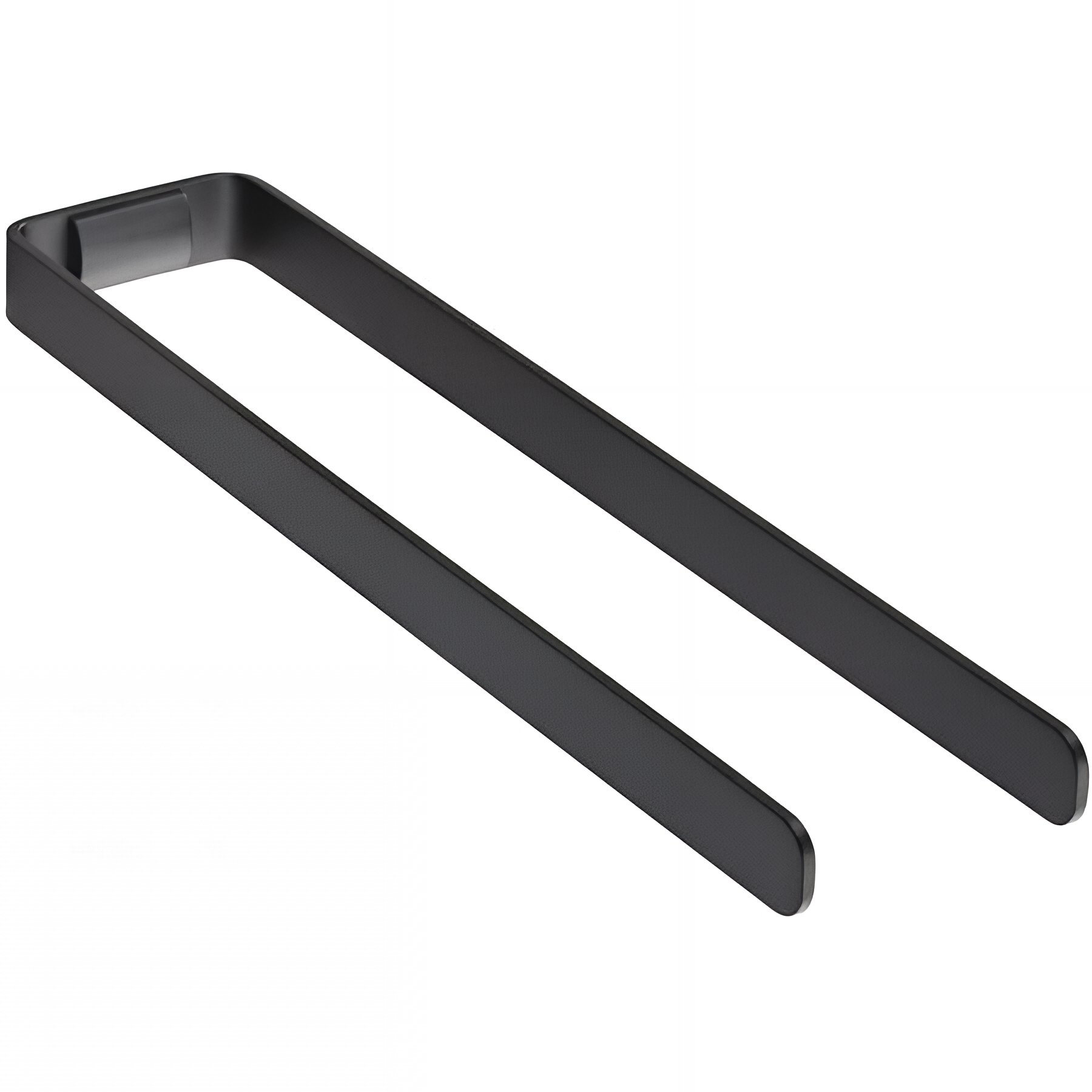 Porte-serviettes Gamme PRO PELLET double 370 mm aluminium plié thermolaqué noir mat